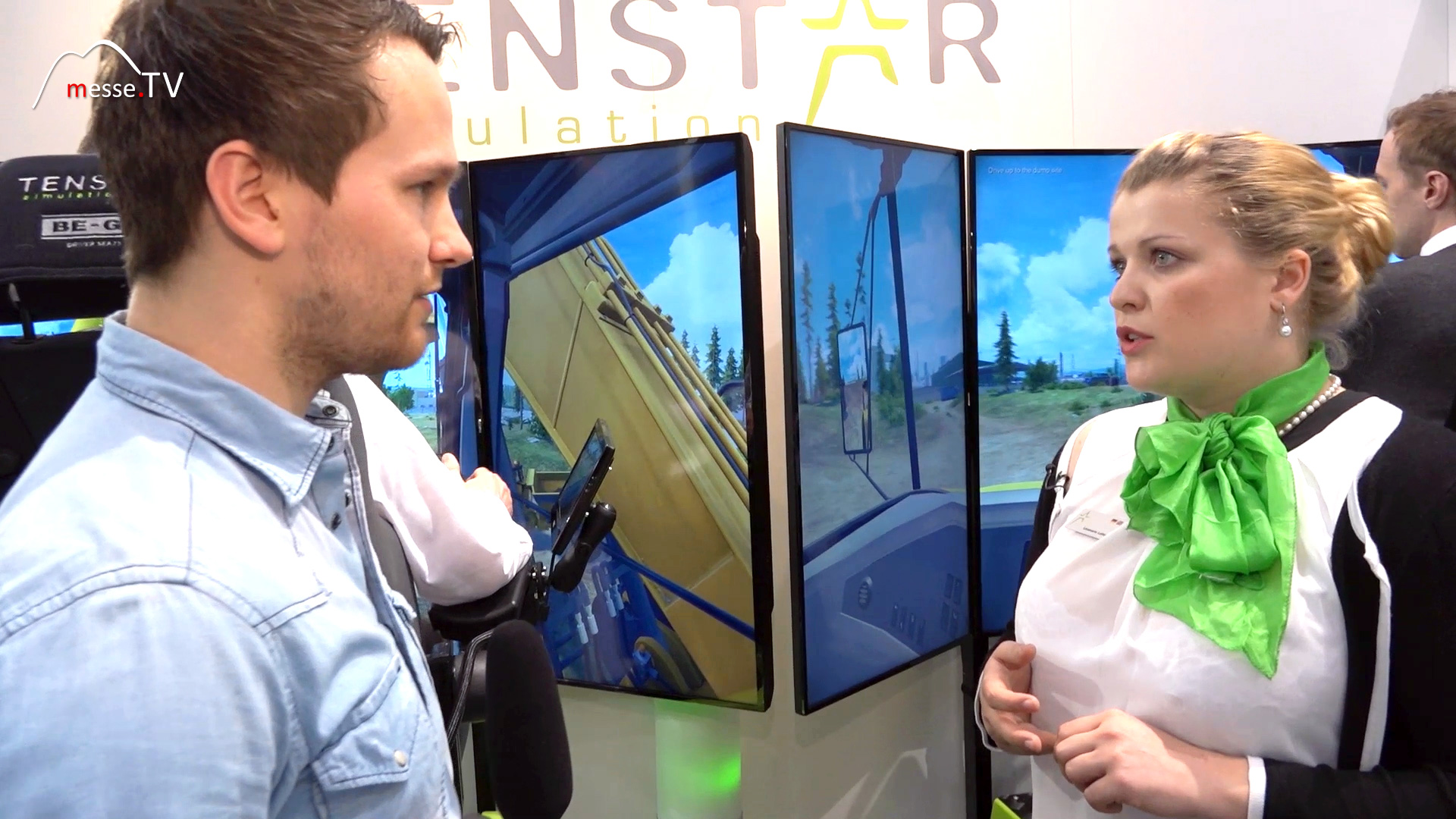 MesseTV Interview Lisa Maria Lottmann Tenstar Simulation mit Moderator Felix Rother