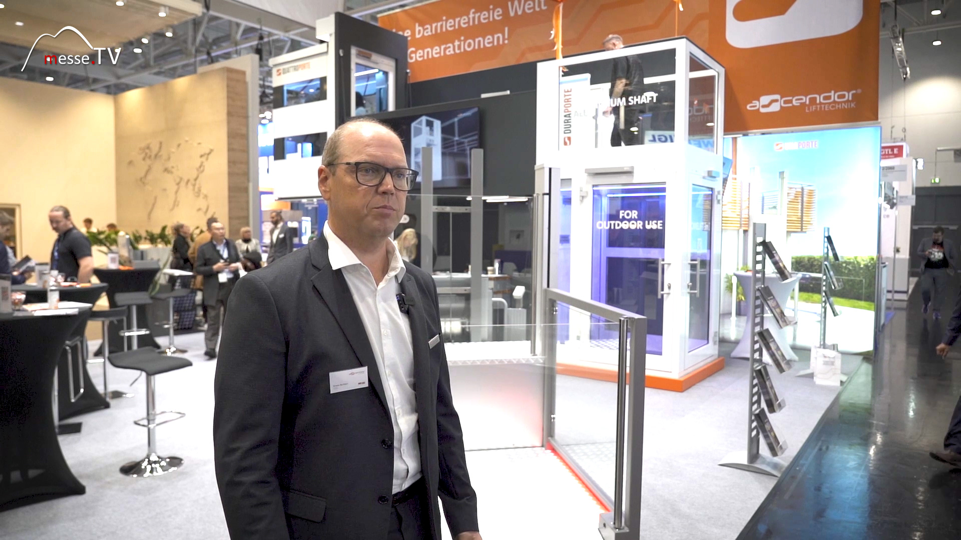 MesseTV Interview Erwin Roither Geschaeftsfuehrer ascendor Lifttechnik interlift 2023 Augsburg