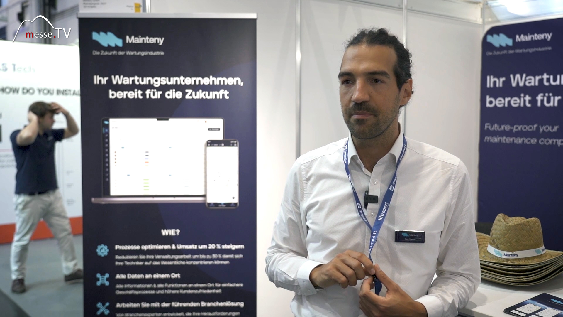 Messe.TV Interview Tom Chenna Mainteny GmbH interlift 2023 Augsburg