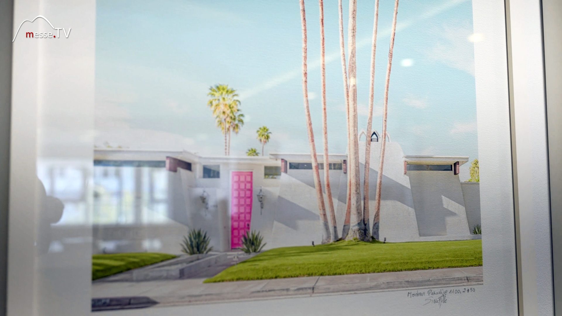 Modern Paradise Pale Pink Palm Springs Kunst Fotografie Tabita Pietsch