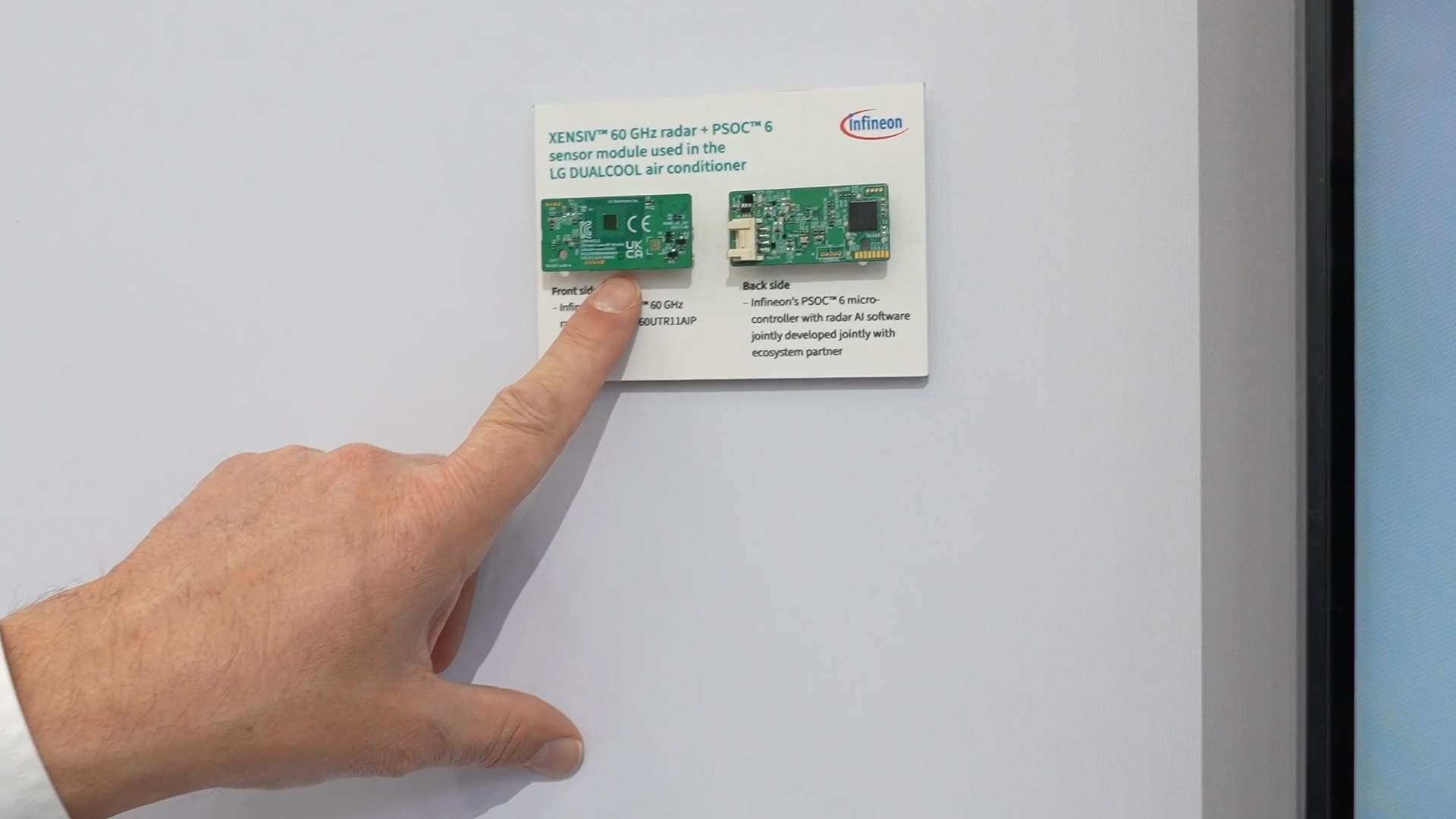 Radarsensor in Klimaanlage erkennt ob Person im Raum ist Infineon electronica 2024