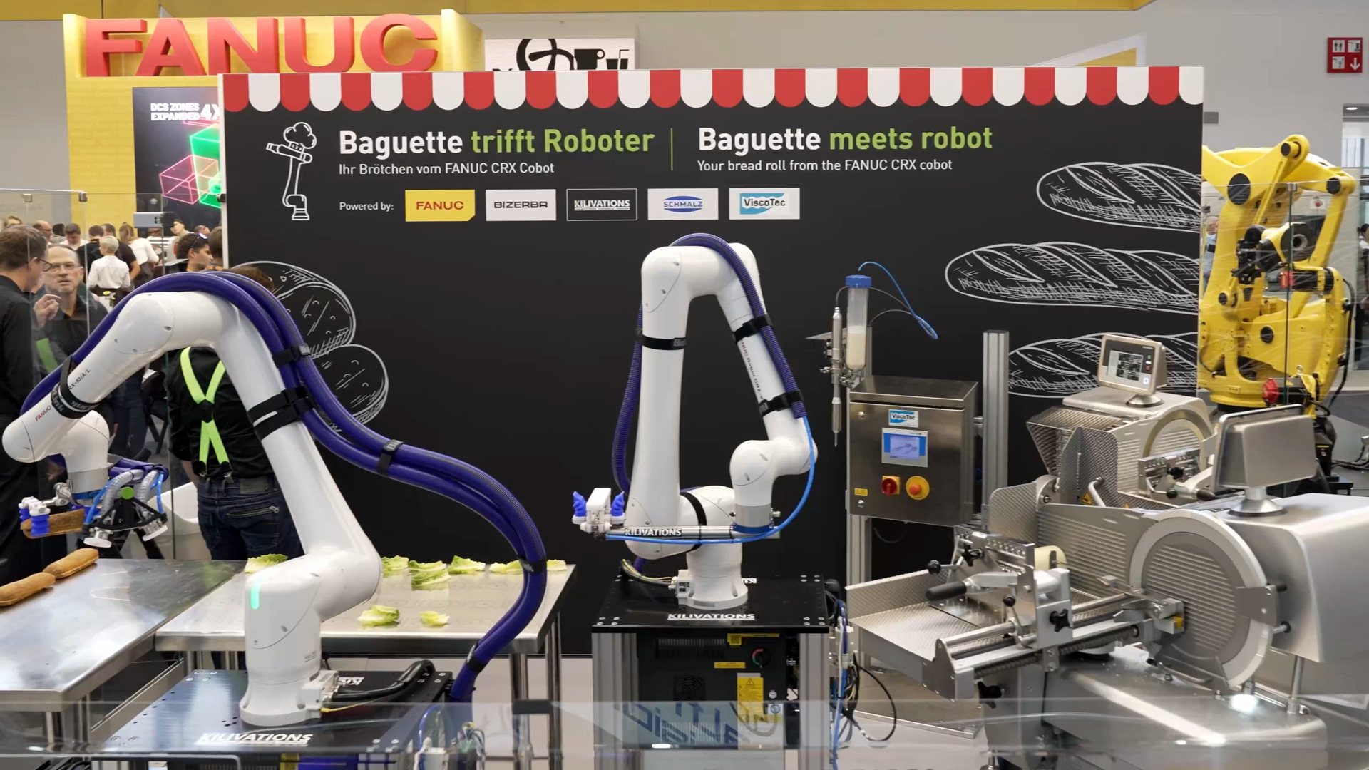 Praxisnahes Szenario aus der Lebensmittelverarbeitung kollaborative Roboter FANUC