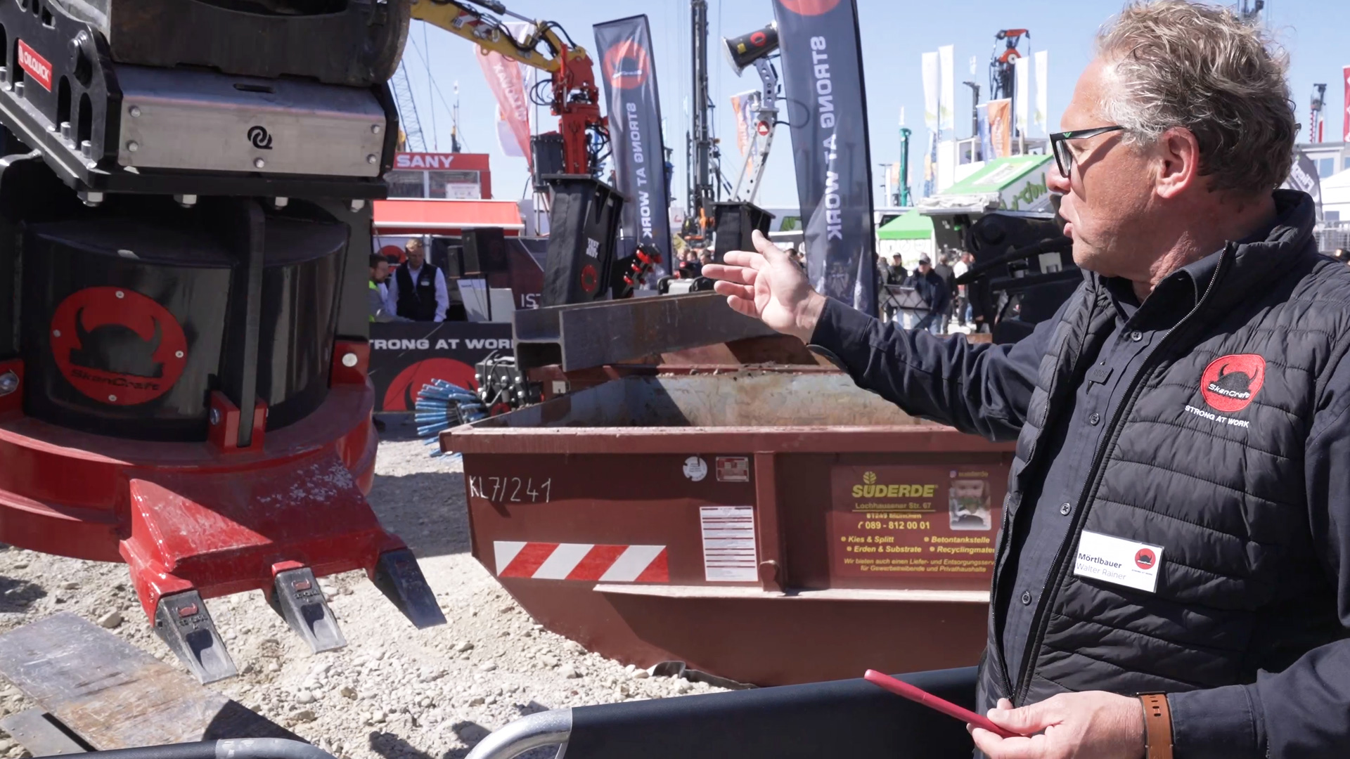 SkanCraft Magnet erzeugt Strom ueber Hydraulik Baumaschinen Werkzeug
