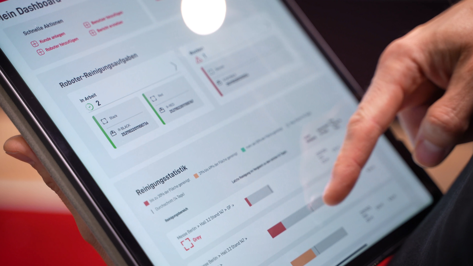 Roboter Reinigungsaufgaben Reinigungsstatistik Navigation