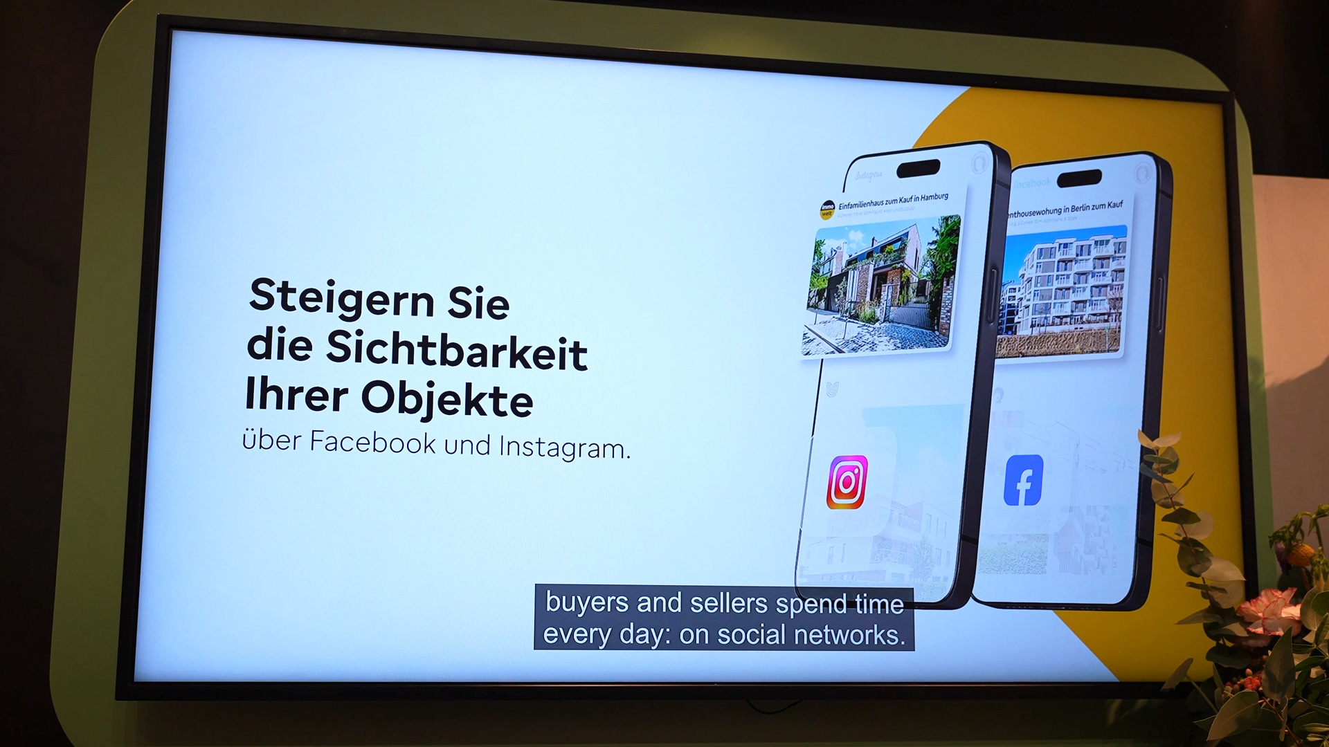 Immowelt Facebook Instagram Sichtbarkeit der Immobilienangebote