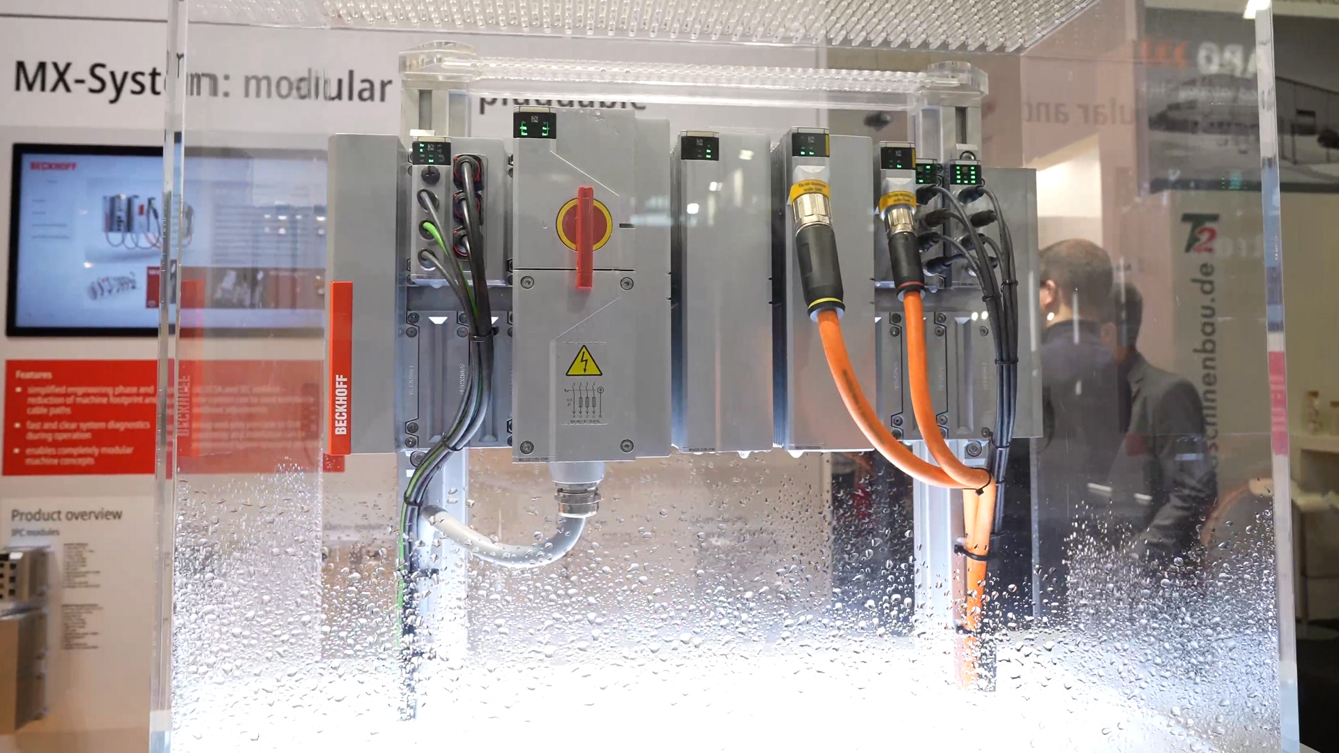 Beispielanwendung Beckhoff MX System Betrieb im Wasserregen