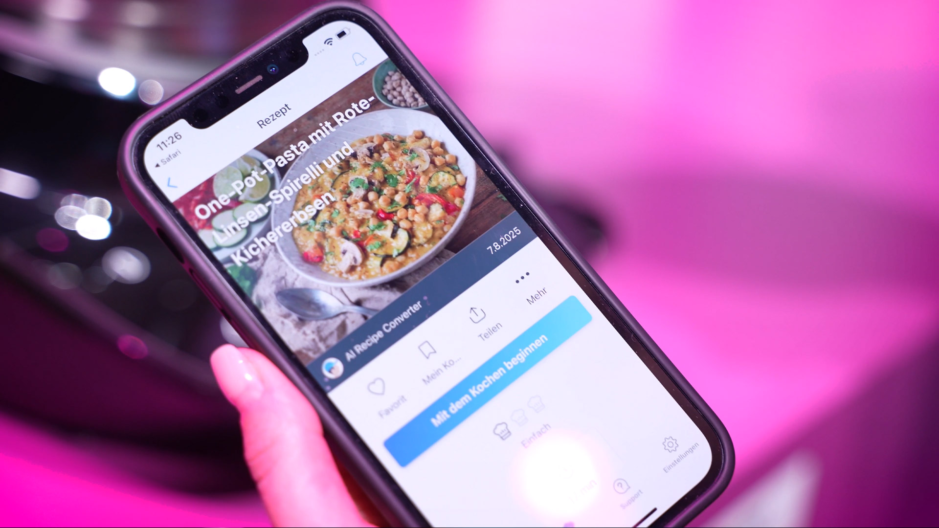 Cookit KI Rezeptkonverter als Kuechenhilfe fuer Familien
