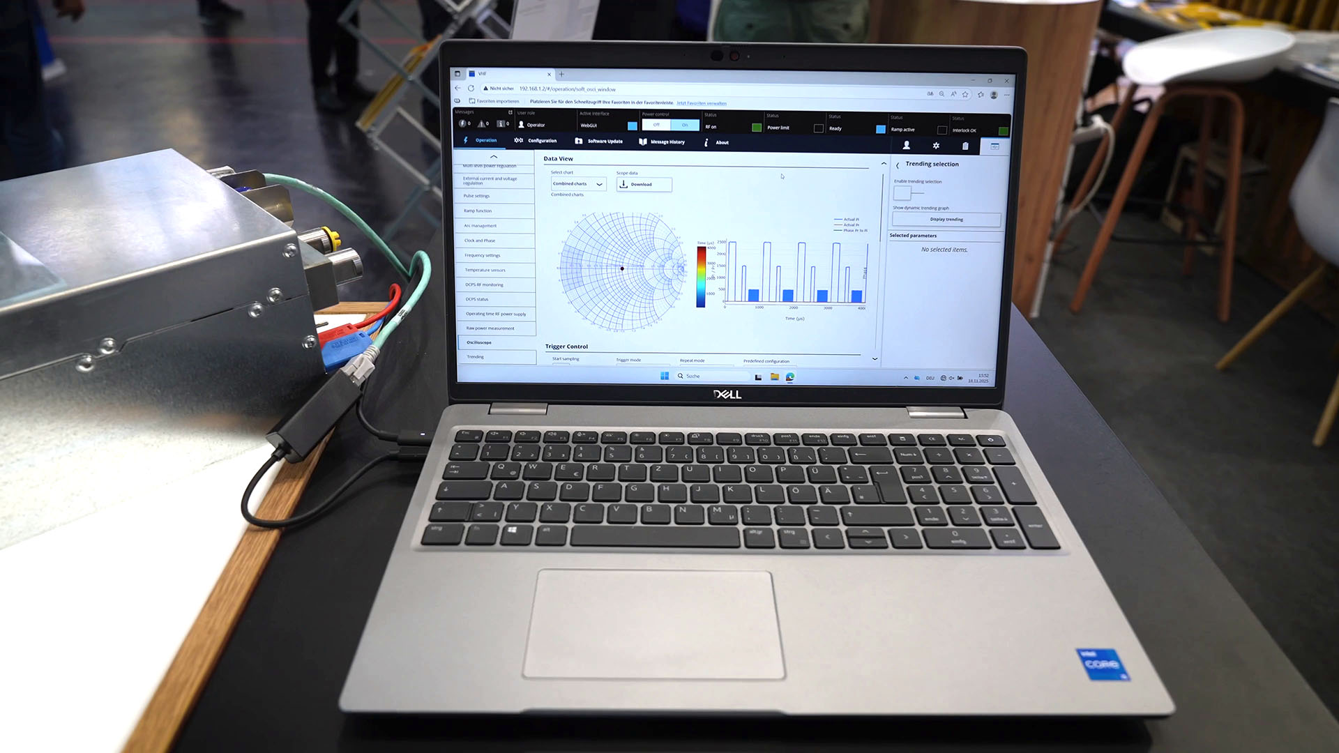 Laptop Smith Chart Fehleranalyse von Generator