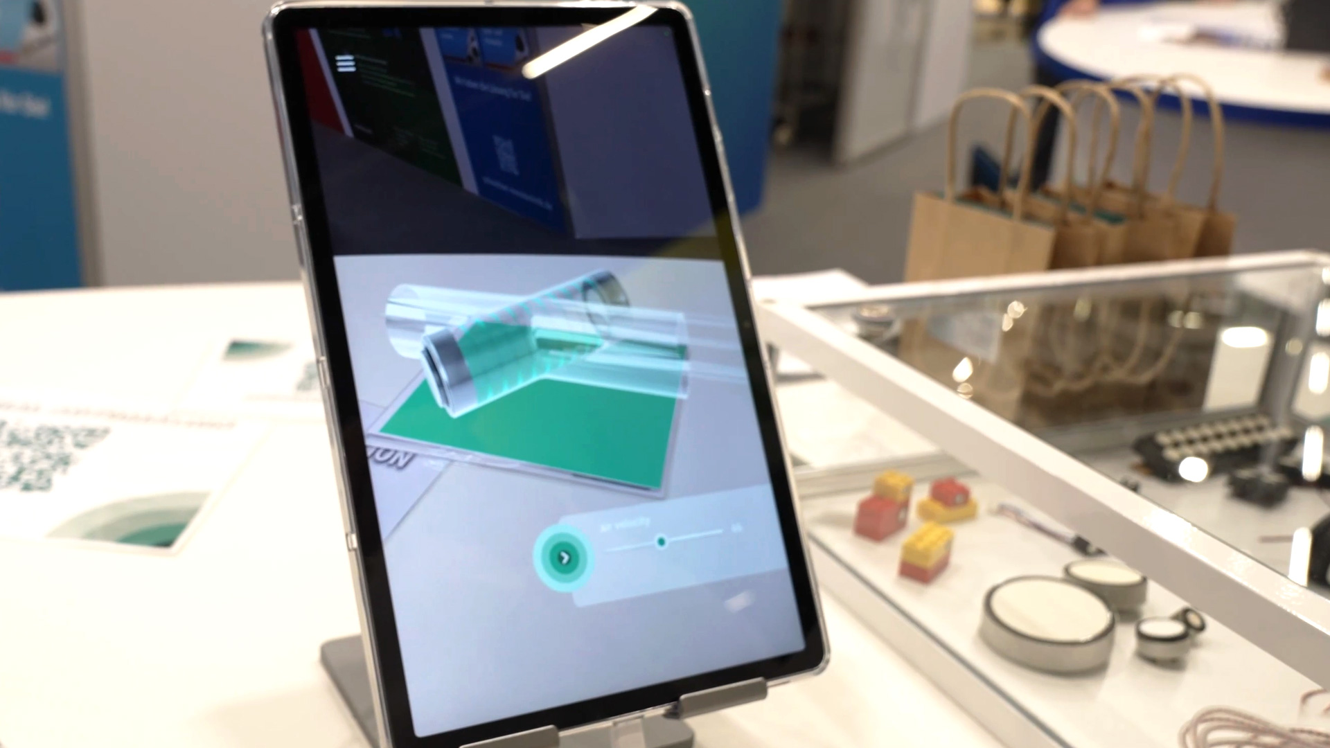 AR Darstellung Durchflussmessung Medizintechnik Ultraschallwandler Seco Sensor
