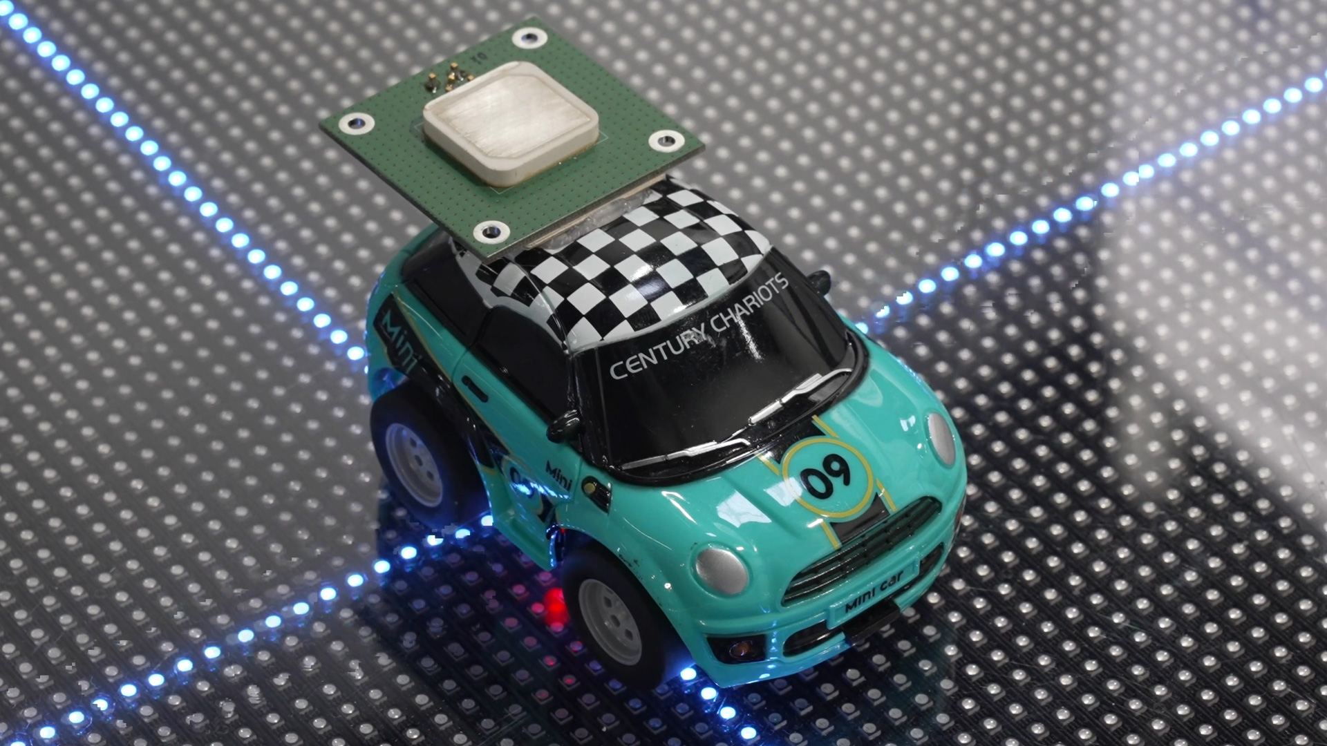 Kleines Fahrzeug mit Bluetooth Low Energy Sensor