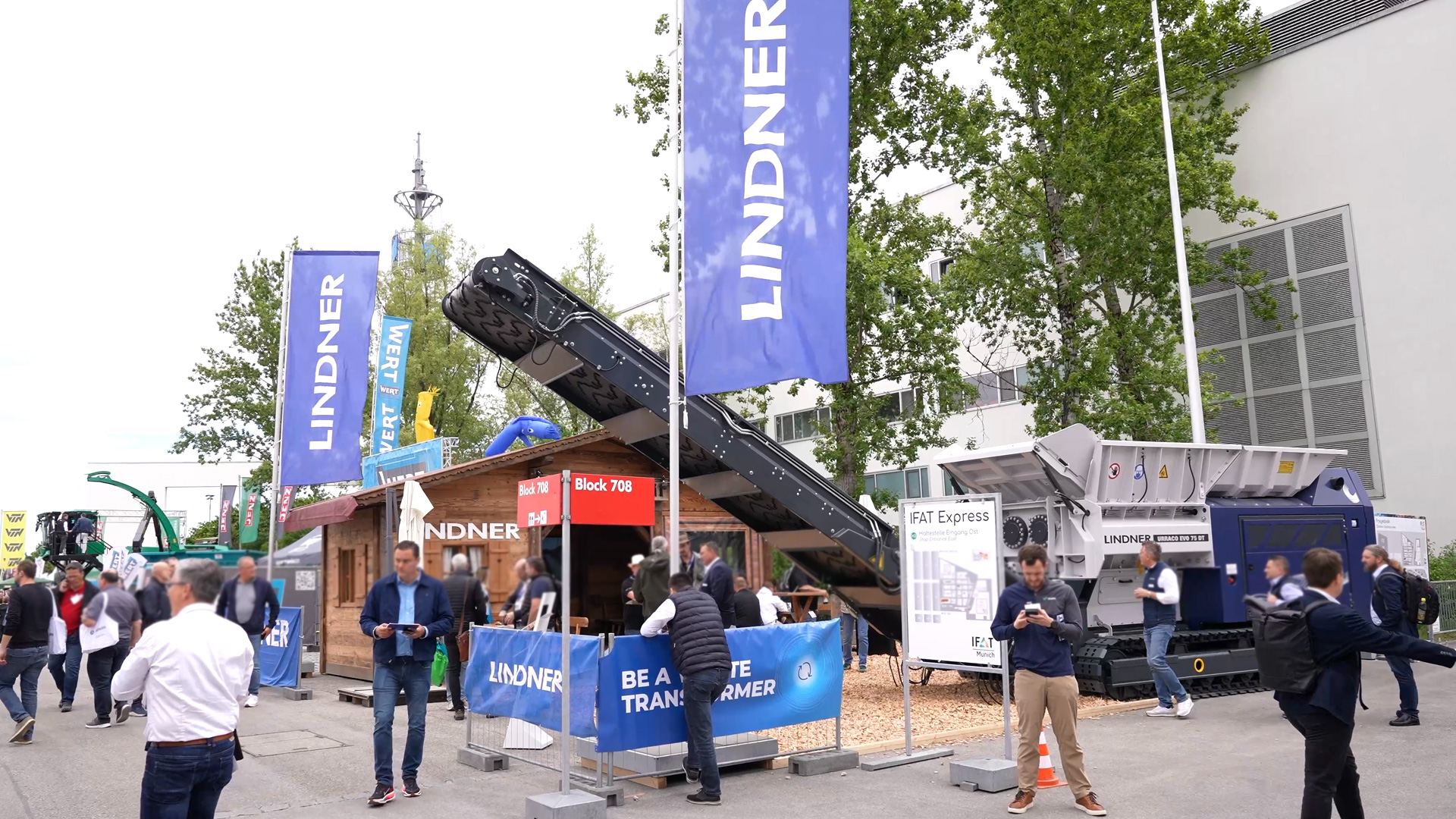 Lindner Recyclingtechnologie auf der Ifat Munich