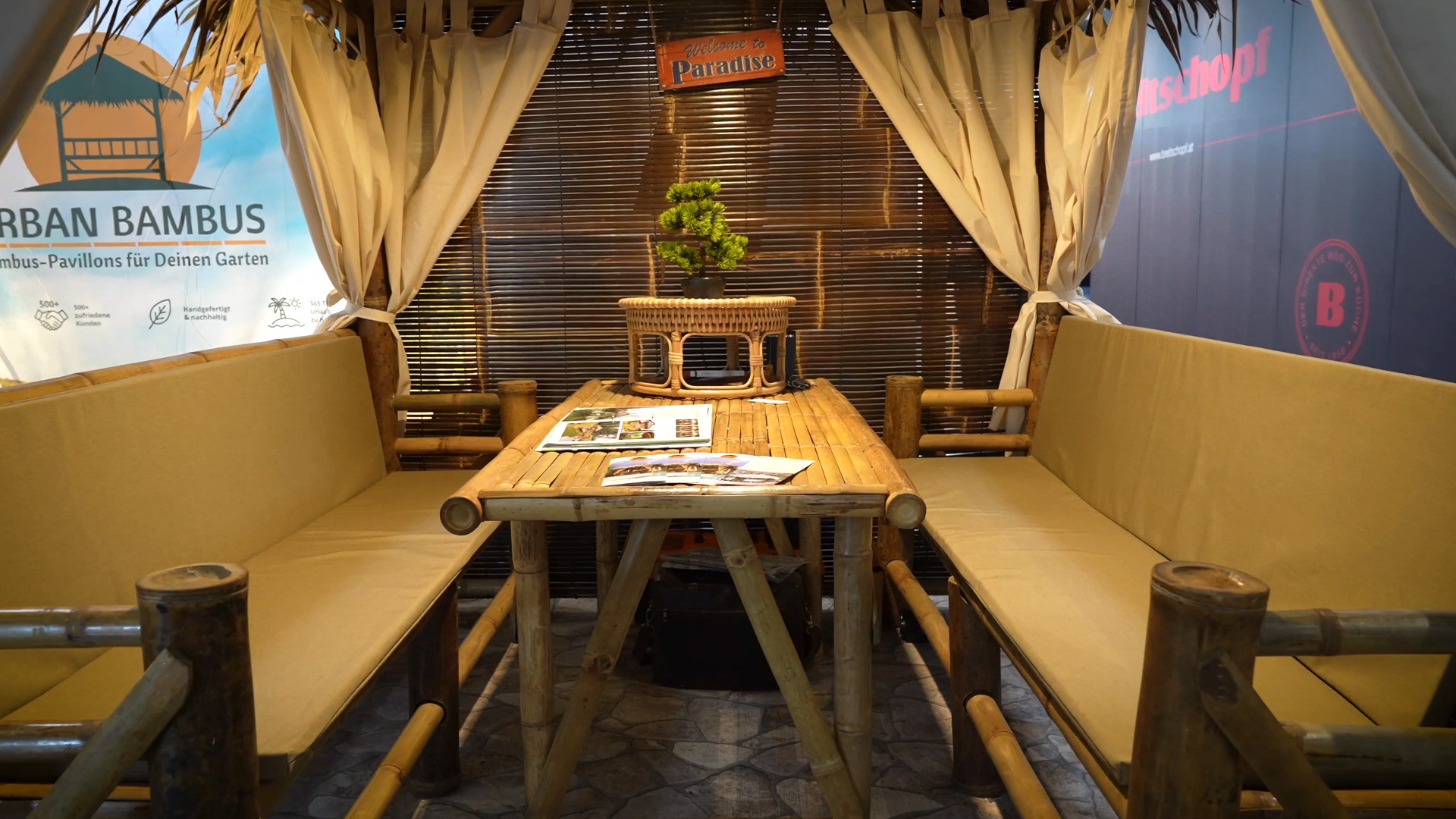 Bambus Kombi Sala als klassischer Garten Pavillon