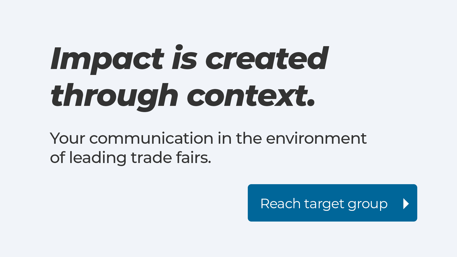 Marketing impact context Messe TV