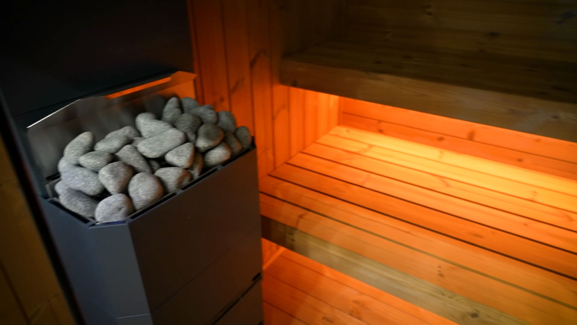Sauna mit passiver Beleuchtung