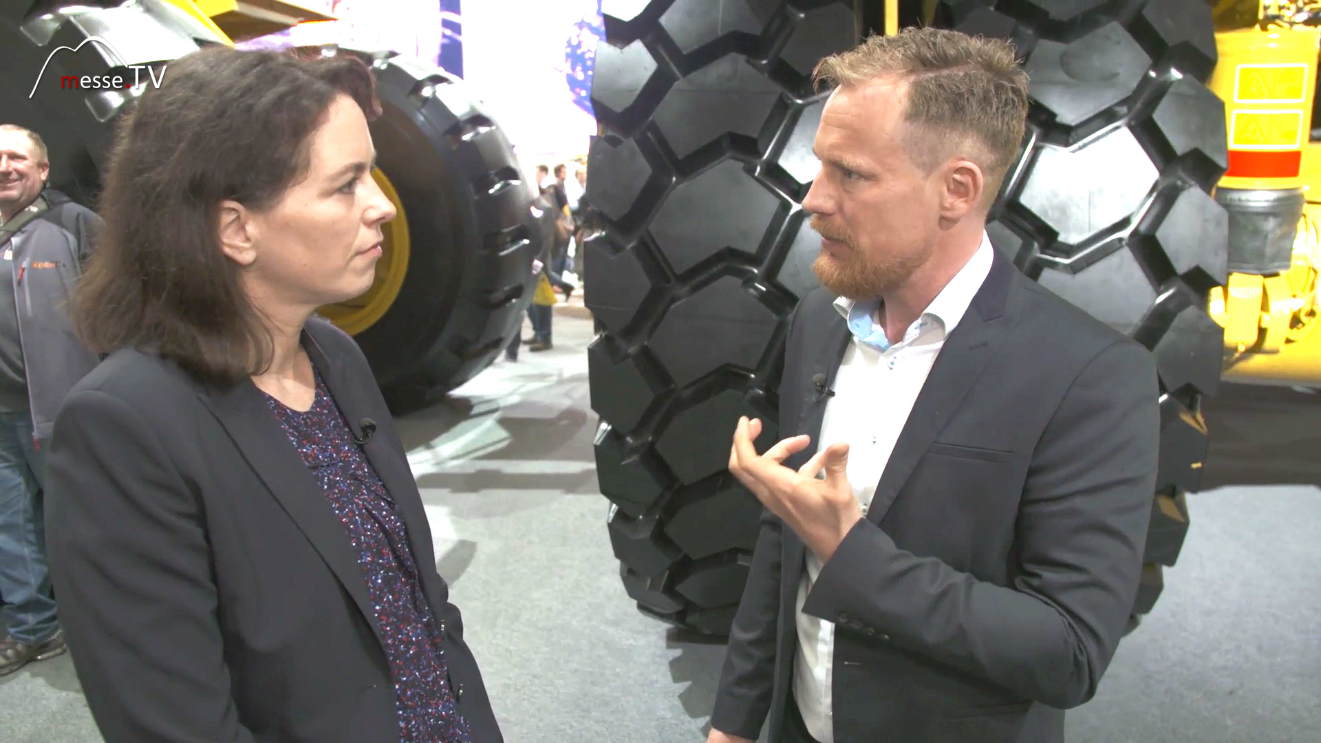 Mareile Kaestner interview with MesseTV host Klas Boemecke bauma fair Munich