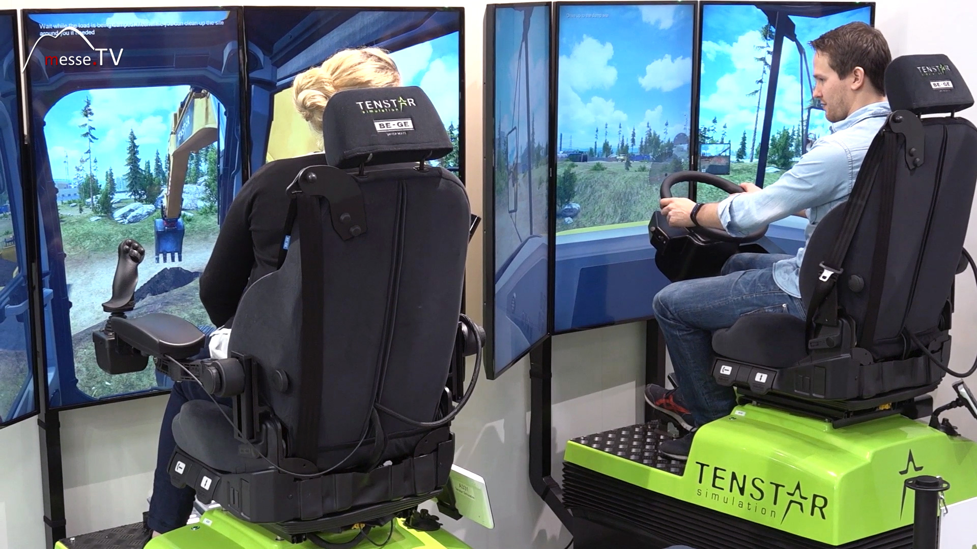 Tenstar simulation excavator driving tipper learning on the simulator