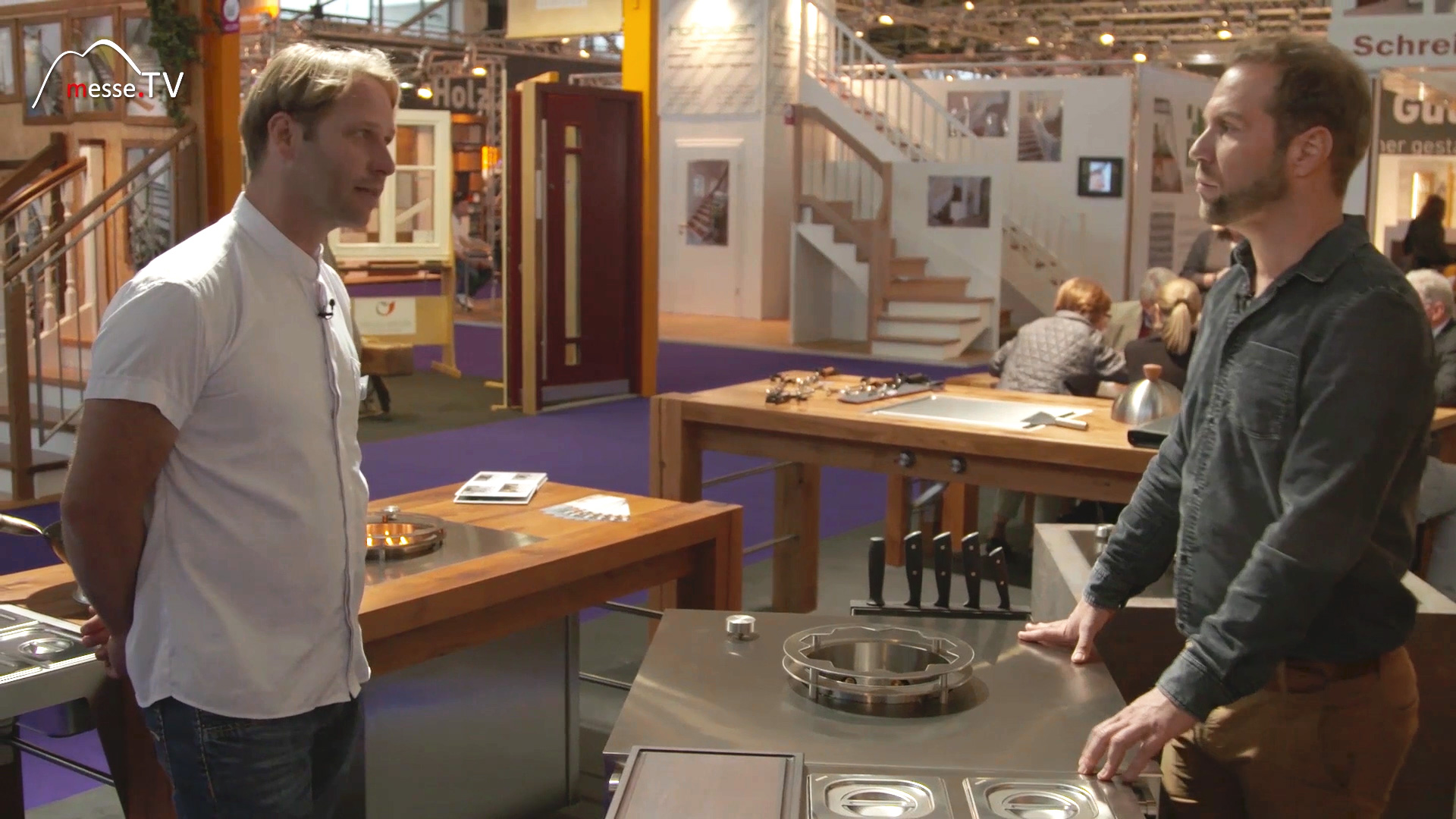 Trade fair TV interview Bofun high quality kitchen tables Home and Craft Trade Fair Munich