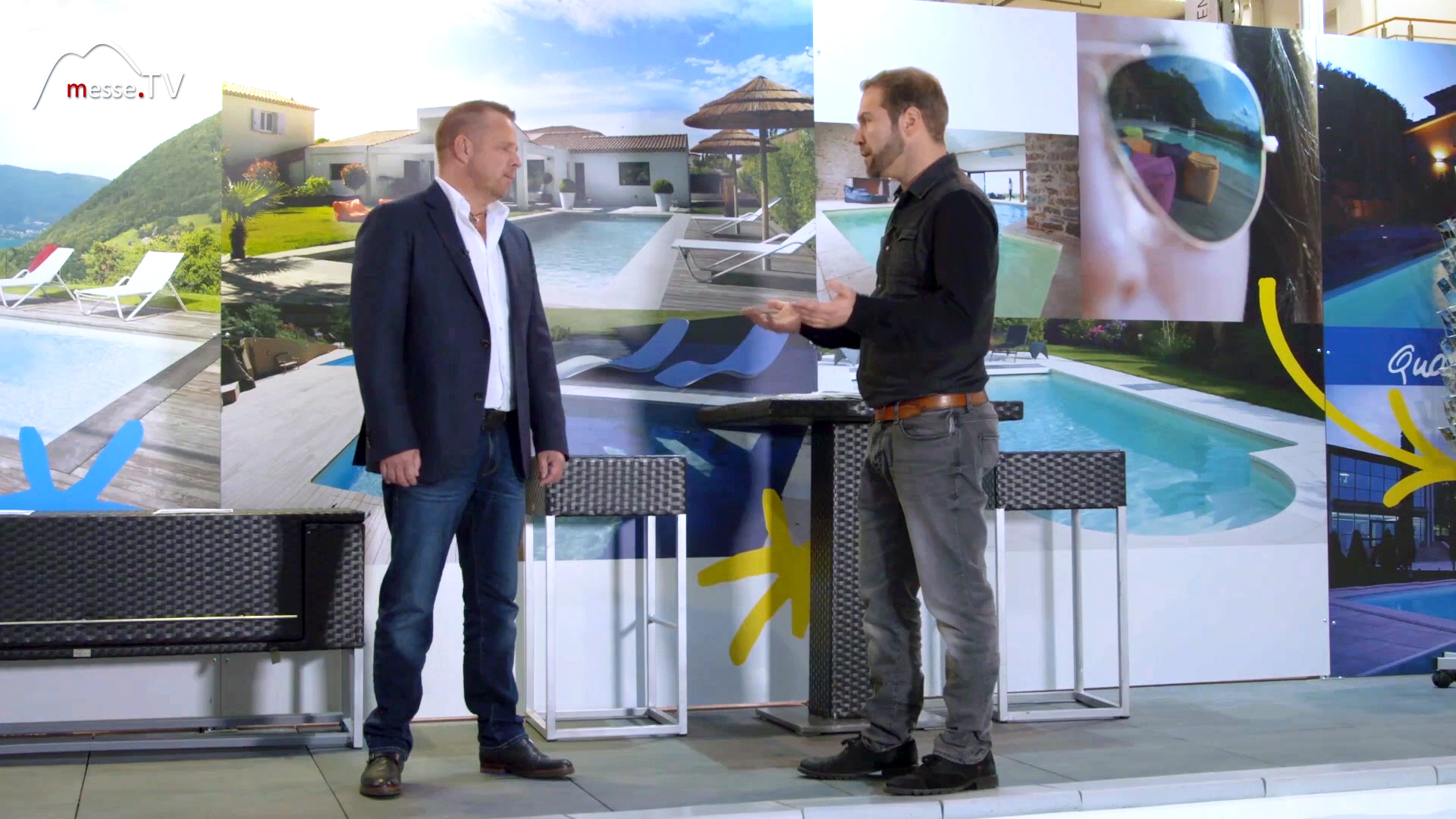Trade fair TV interview Pool construction Desjoyaux Pools