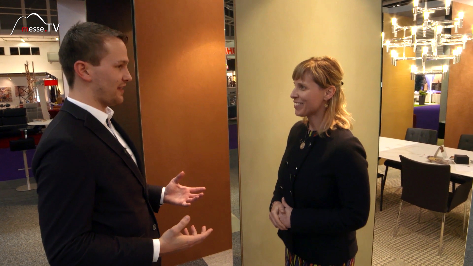 Trade fair TV interview with Dr Ines Klemm Latrace scented walls Heim Handwerk 2016