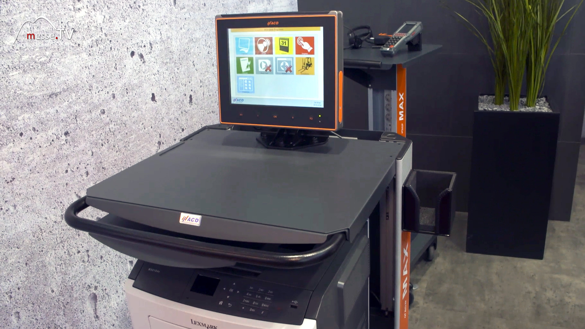 Mobile workstation with laser printer ACD Electronics