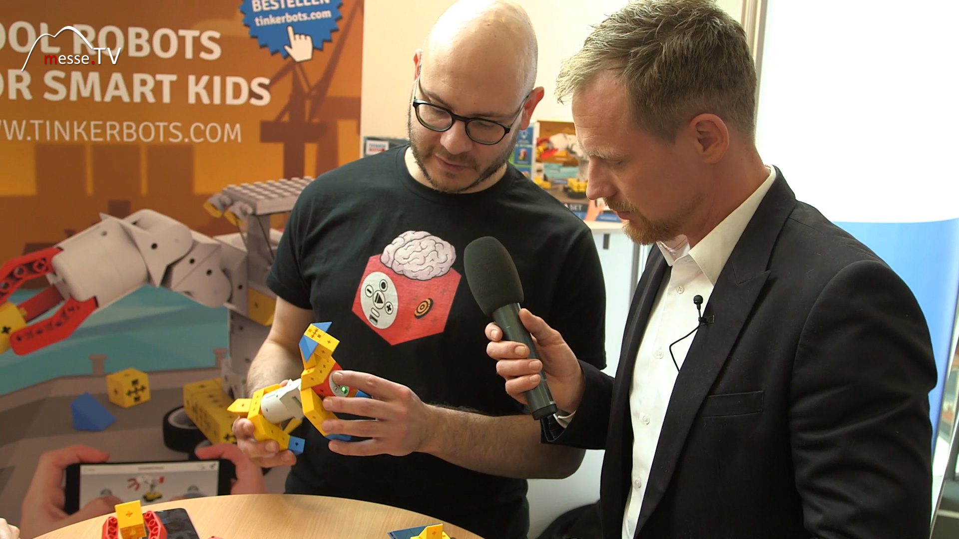MesseTV interview children toys with app tinkerbots toys