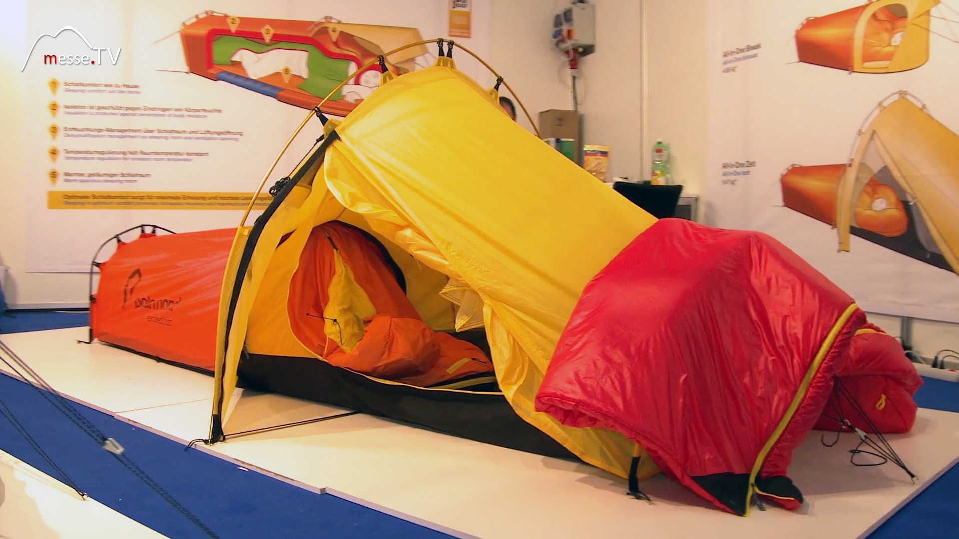 Polarmond All in one tent even for cold temperatures Ispo Munich trade fair