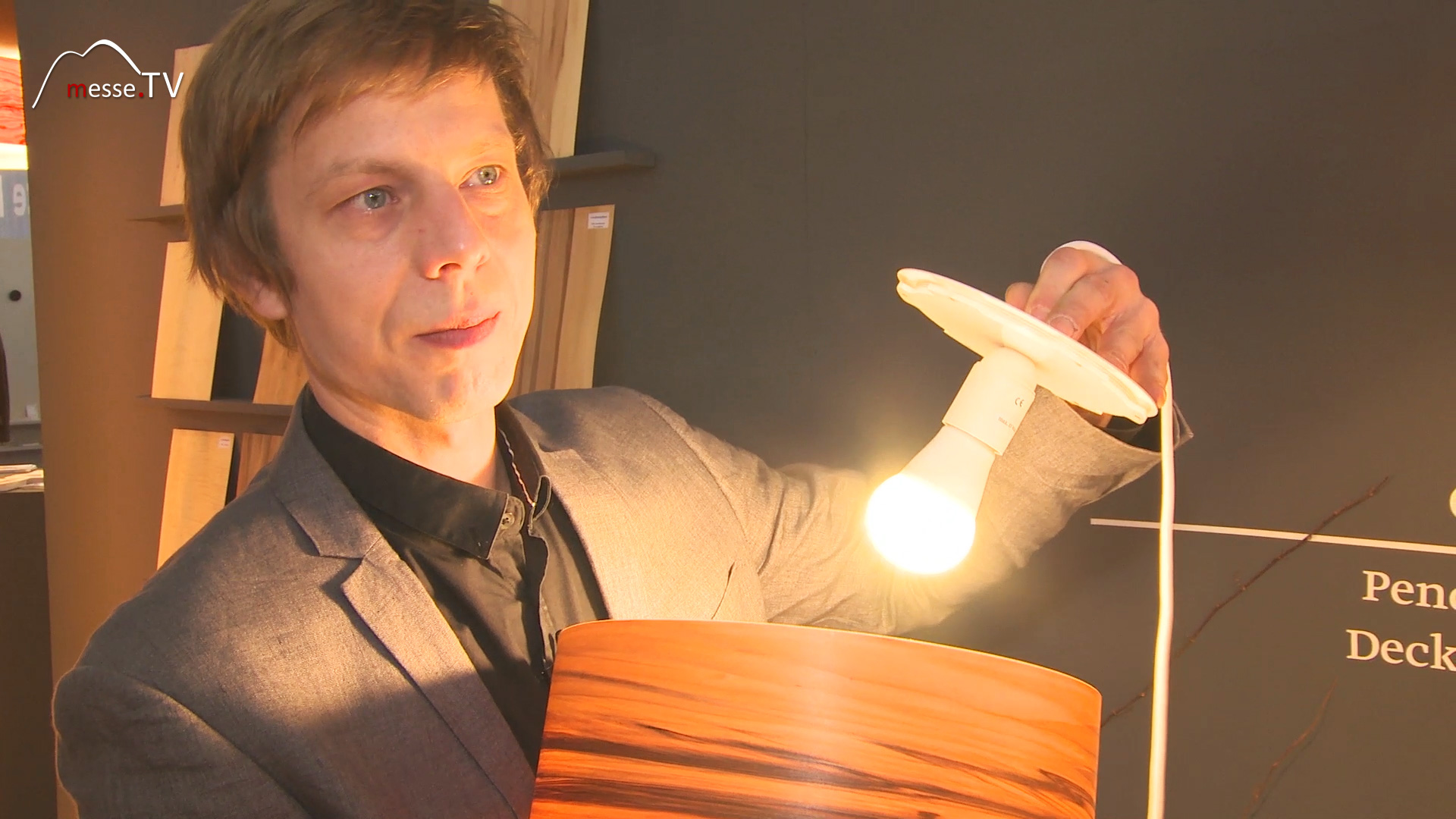 Ceiling lamp bayonet fitting wooden lamp Woodmosphere