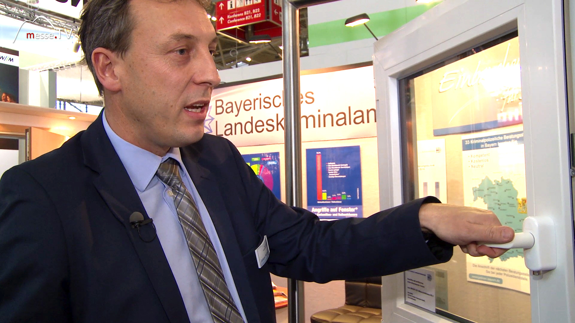 Interview Trade Fair TV Bavarian State Criminal Police Office Johann Pfallenzeller
