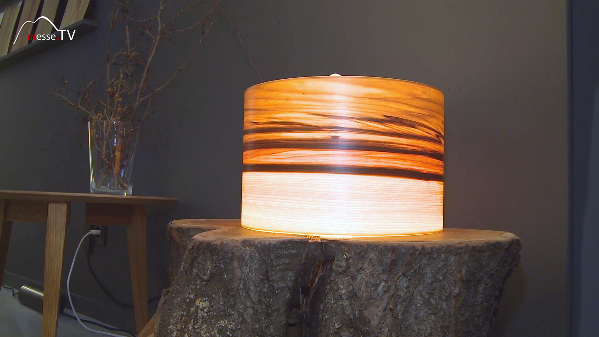 Lighting through wood elegant interior design