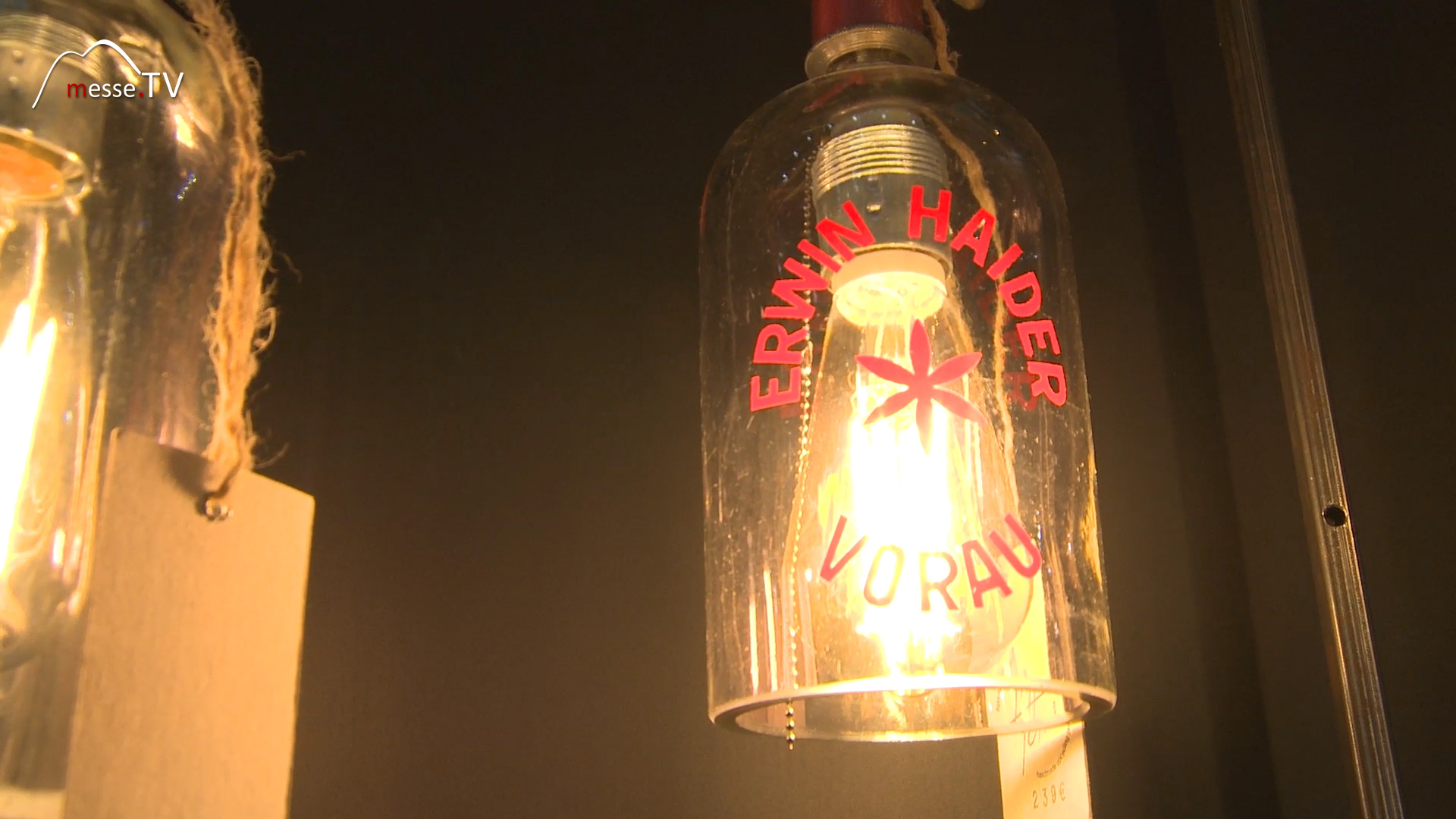 Old bottles as designer lamps fett upcycling living space design