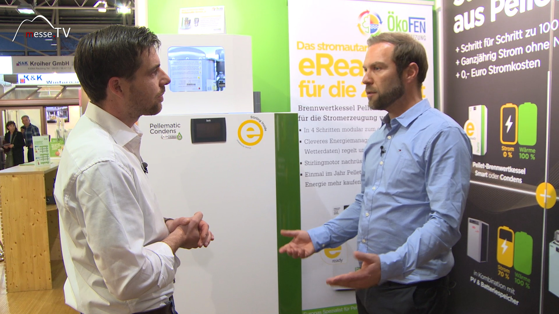 Pellet central heating energy self sufficient house Oekofen