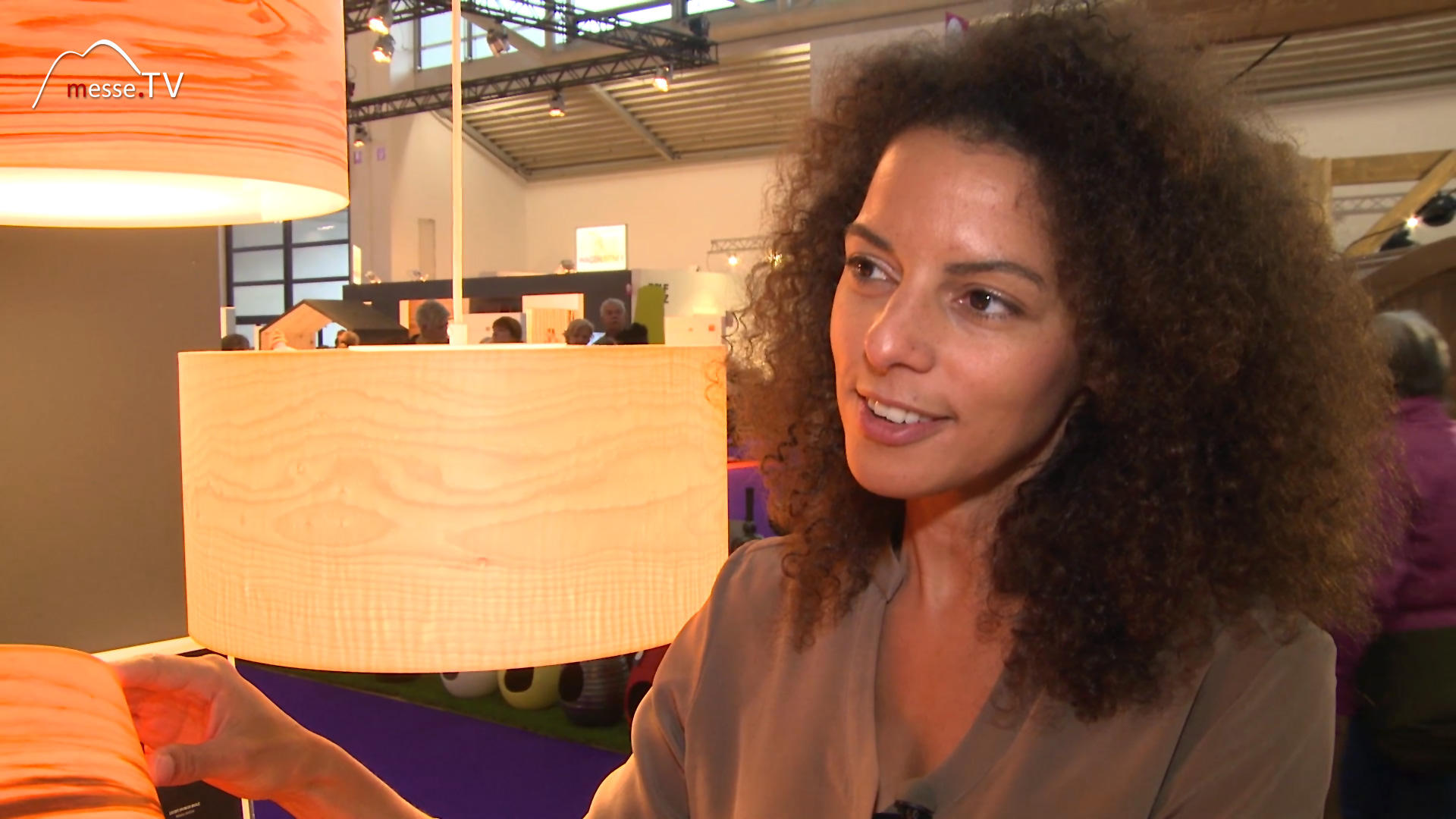 Pendant lamp design thin wood Heim Handwerk Munich