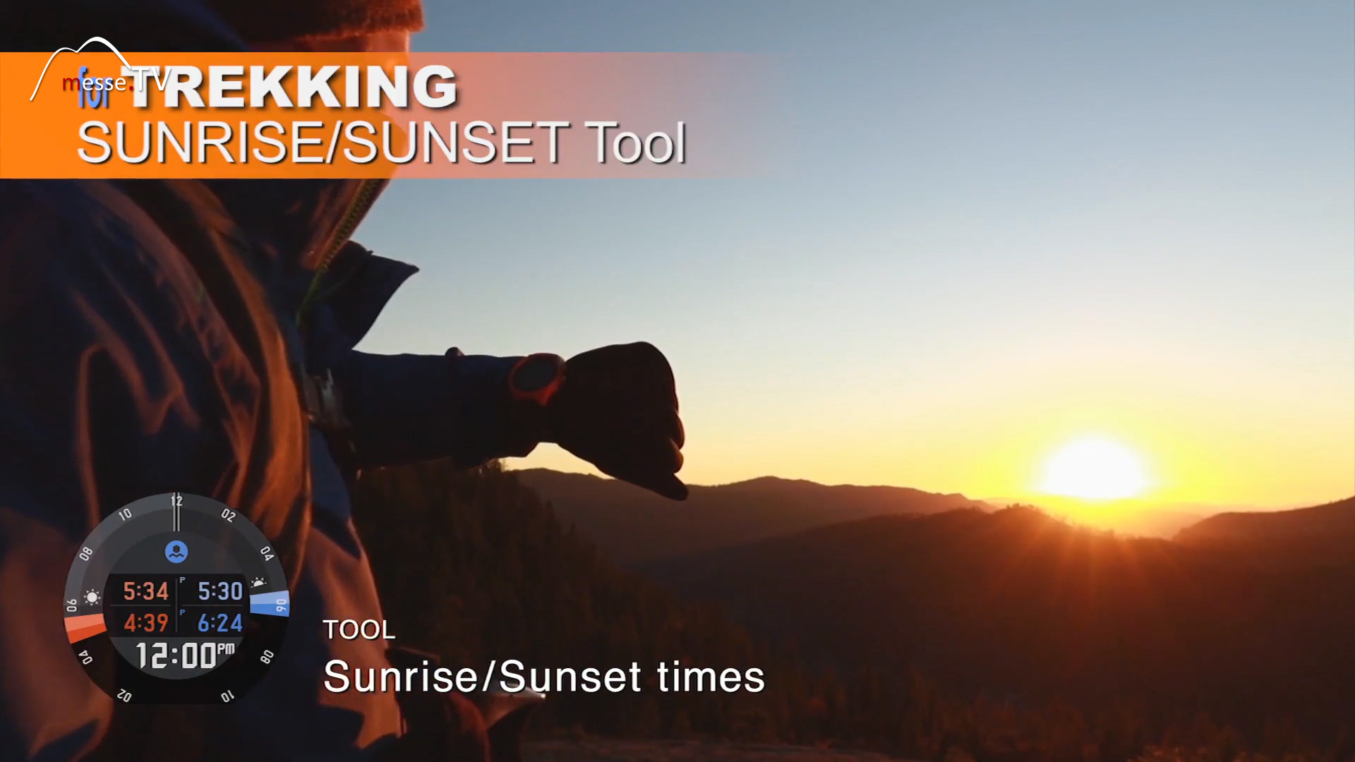 Outdoor watch trekking app sunset