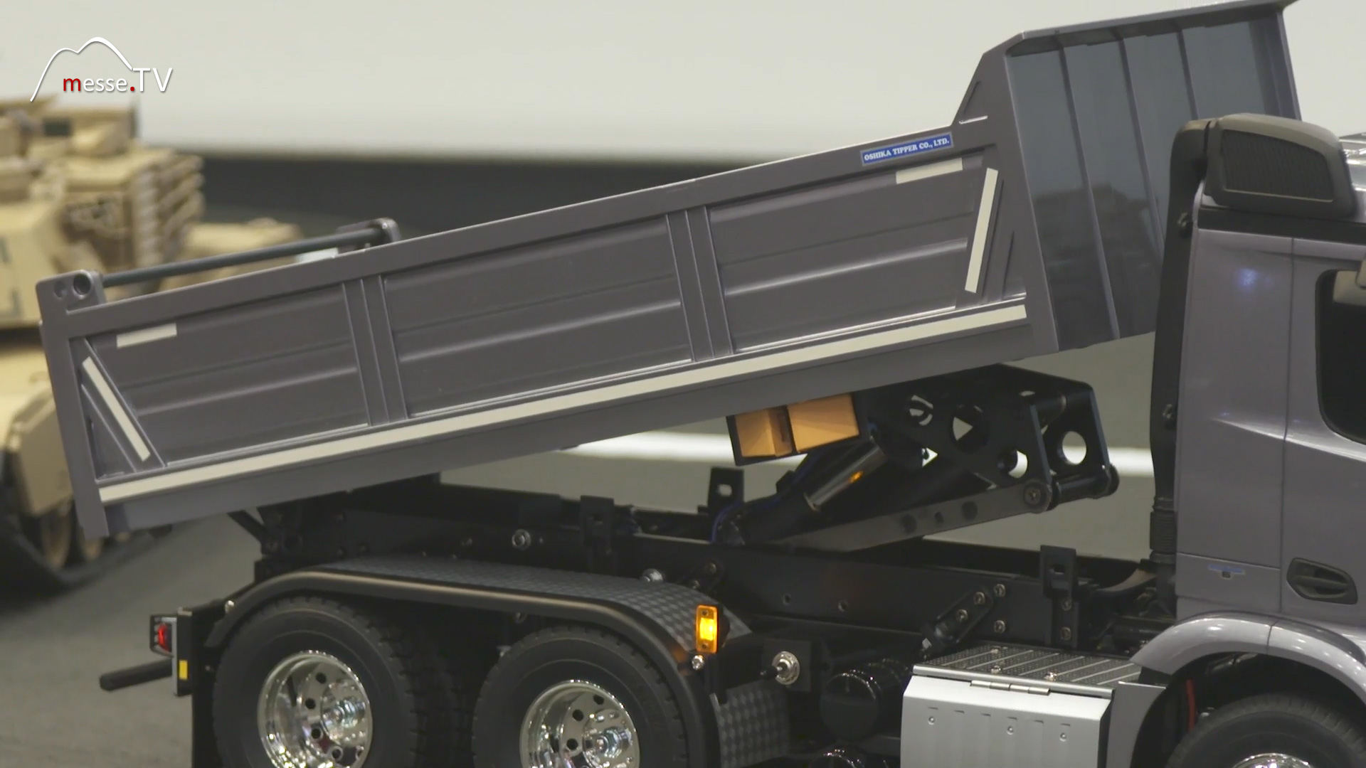 Benz tipper truck gray model vehicle Tamiya