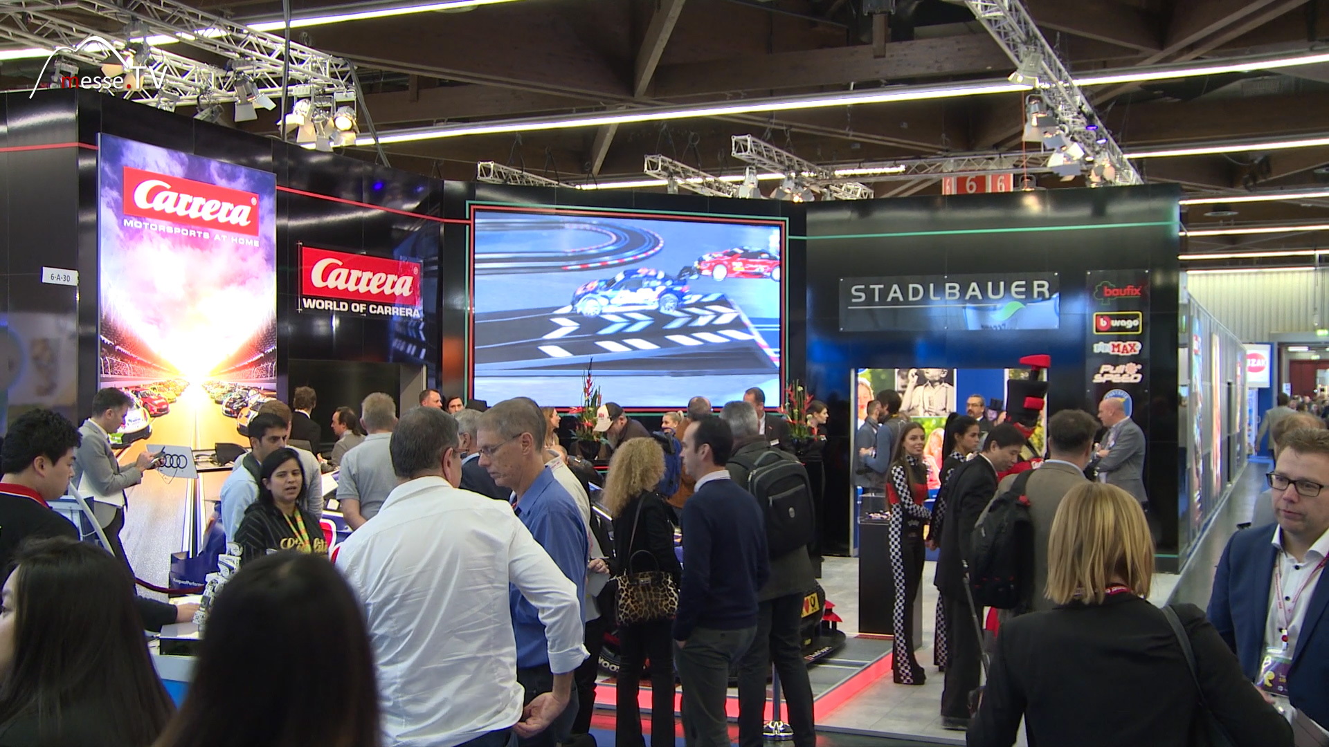 Carrera car racing track fair appearance Spielwarenmesse