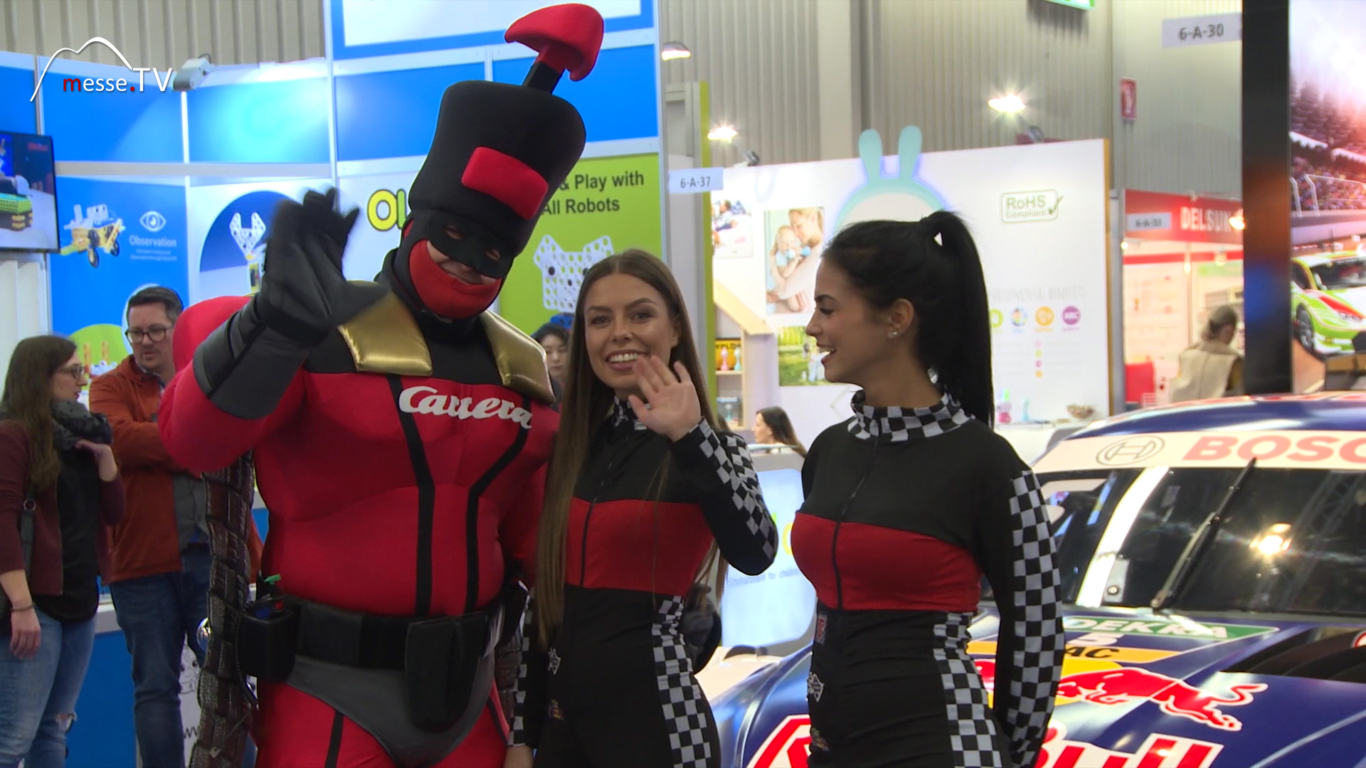 Carrera pitstop grid girl Spielwarenmesse Nuremberg