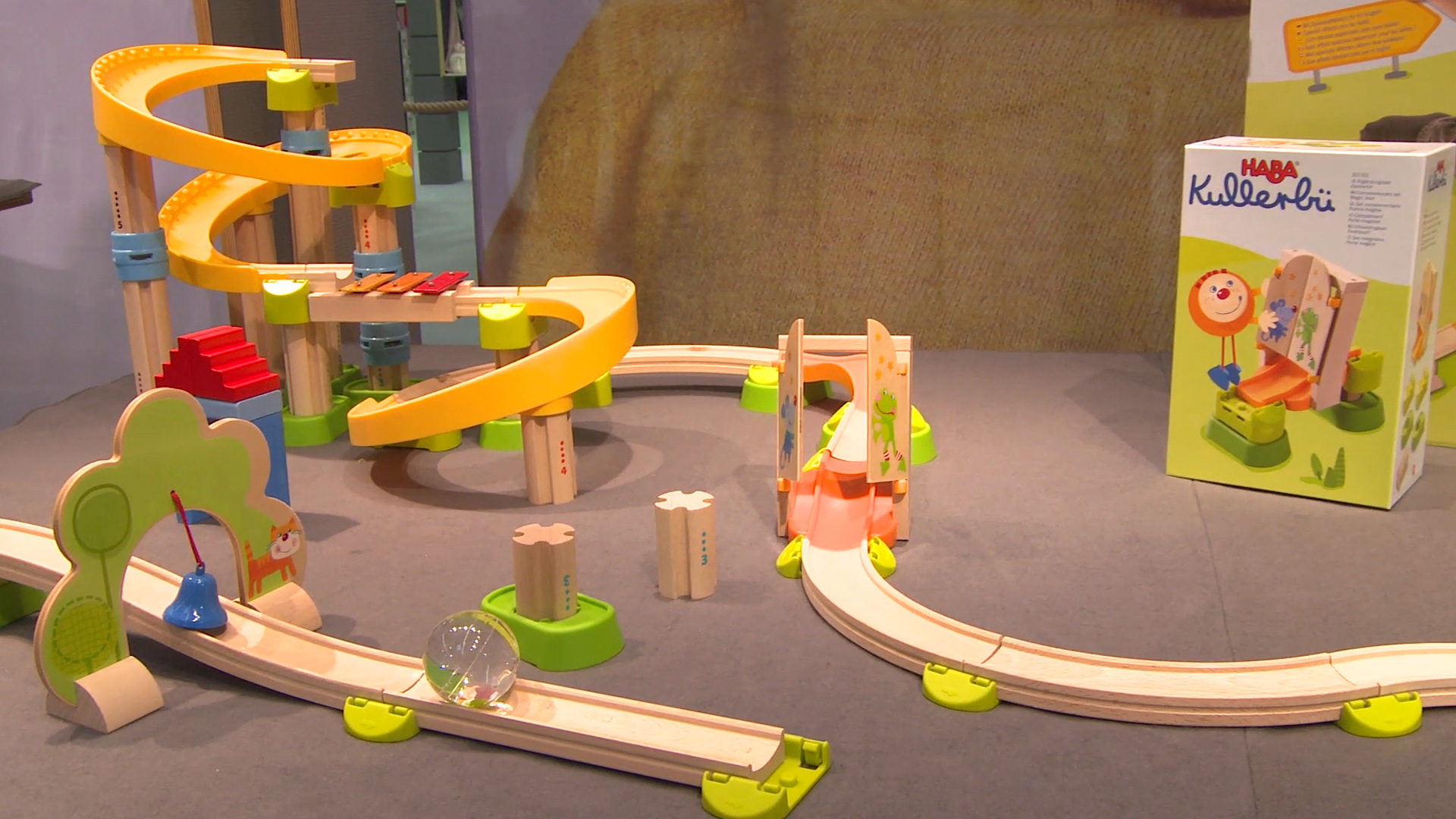 Kullerbue wooden ball track Haba Spielwarenmesse Nuremberg