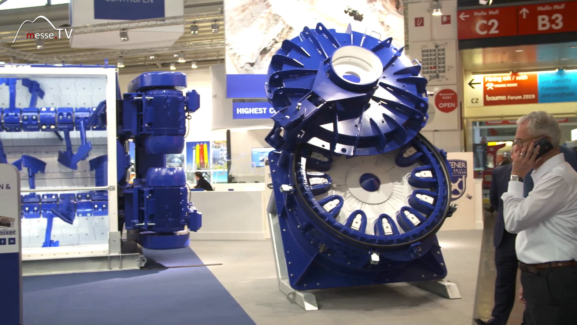 Rotor impact mill and double shaft batch mixer booth BHS Sonthofen