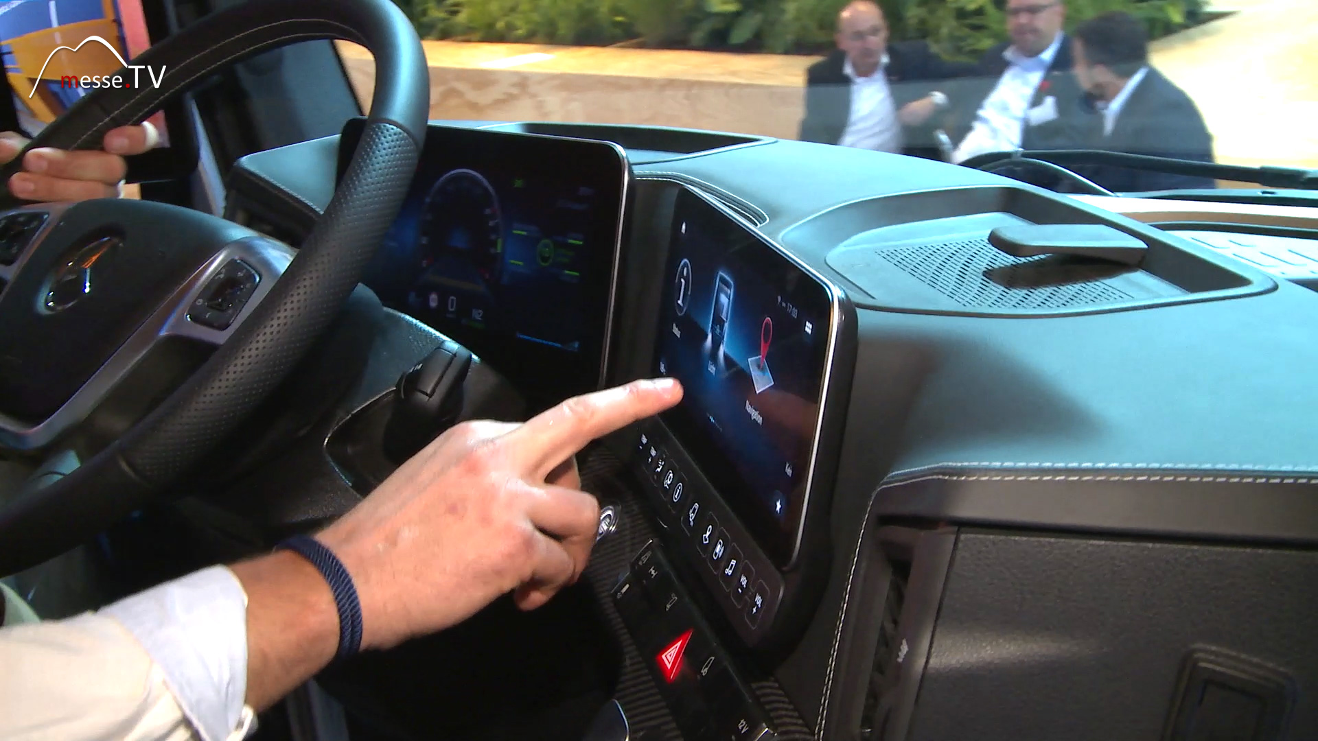 Mercedes Benz Truck App secondary display integrated into the truck