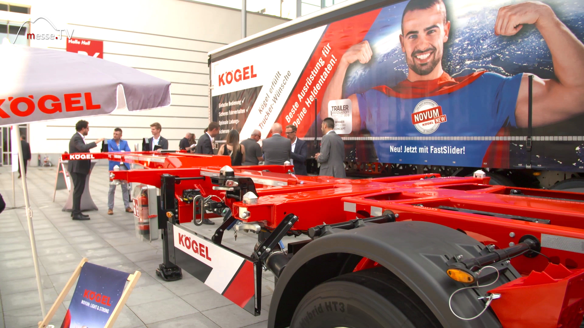 Trailer with fast slider Munich Trade Fair Outdoor