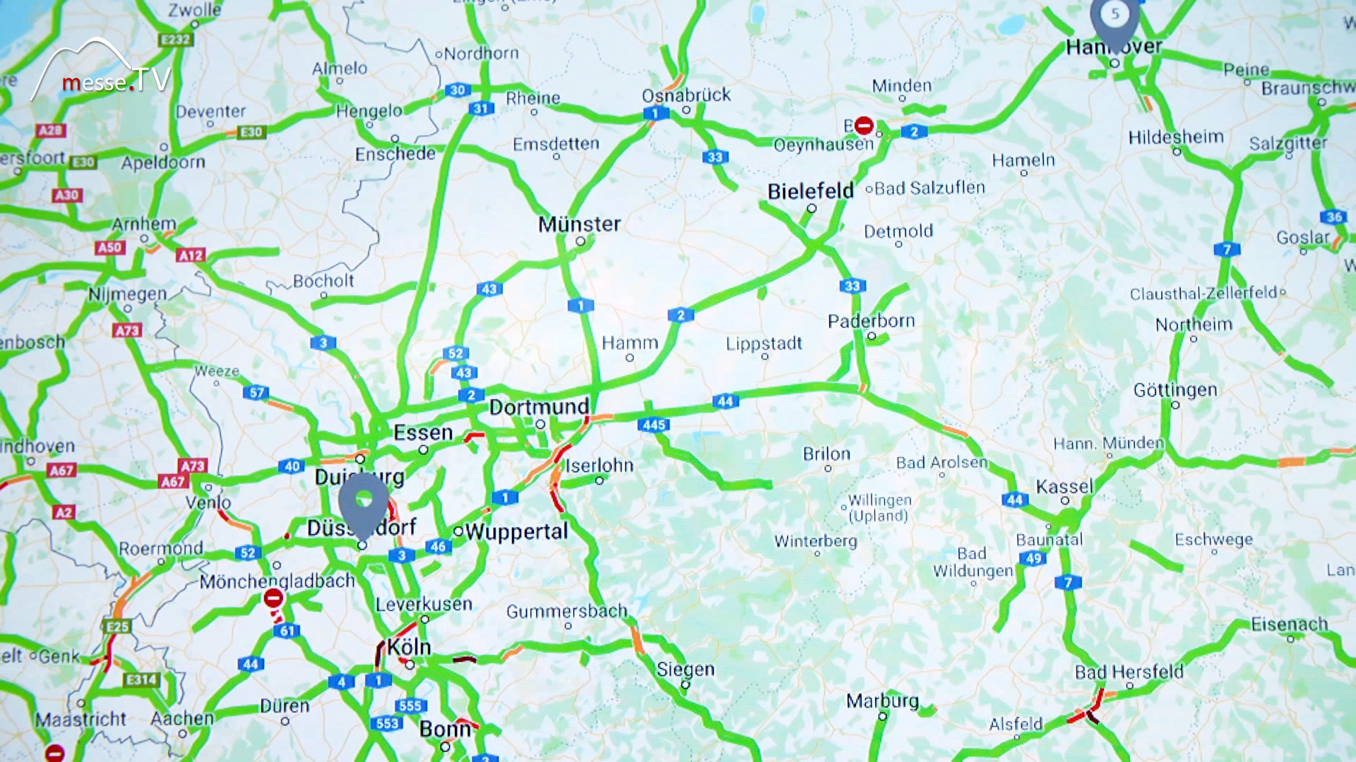 VW fleet management map overview vehicle location