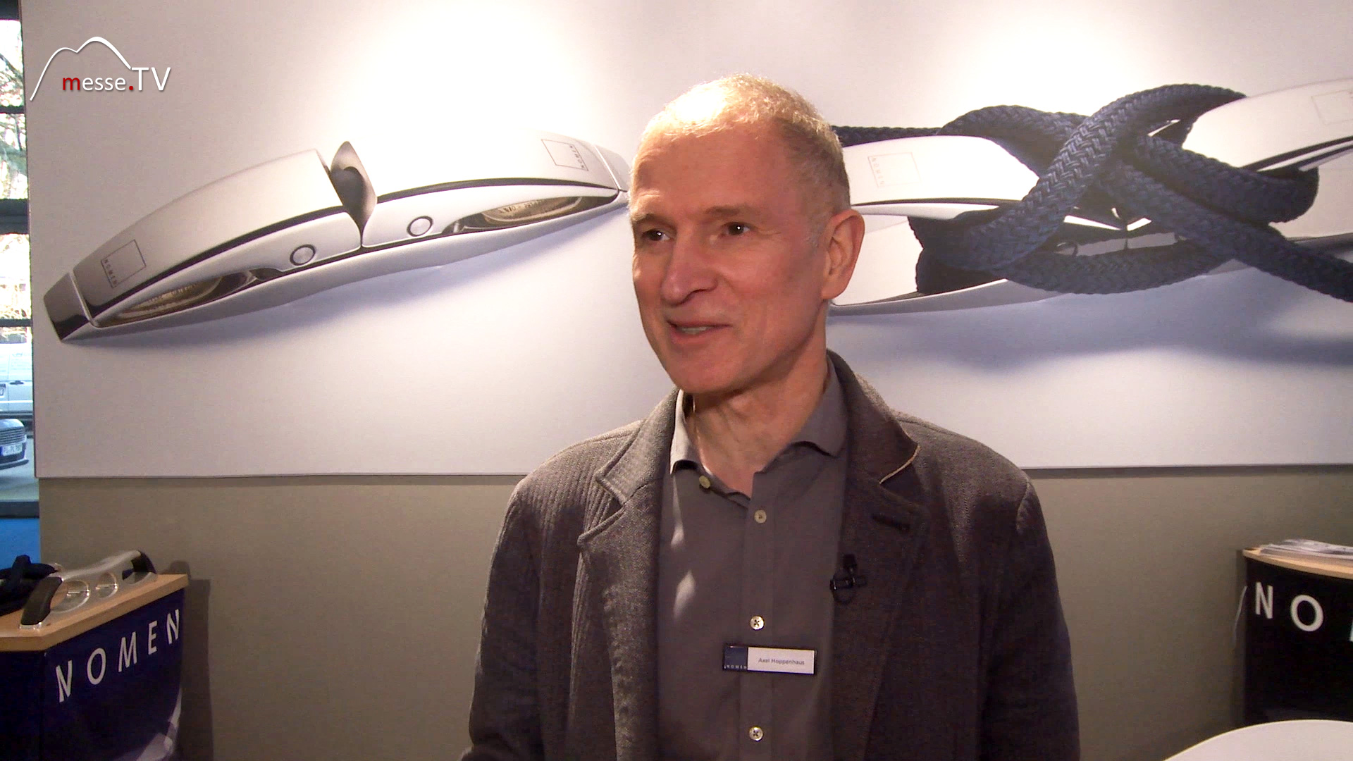 MesseTV interview Axel Hoppenhaus Nomen boat