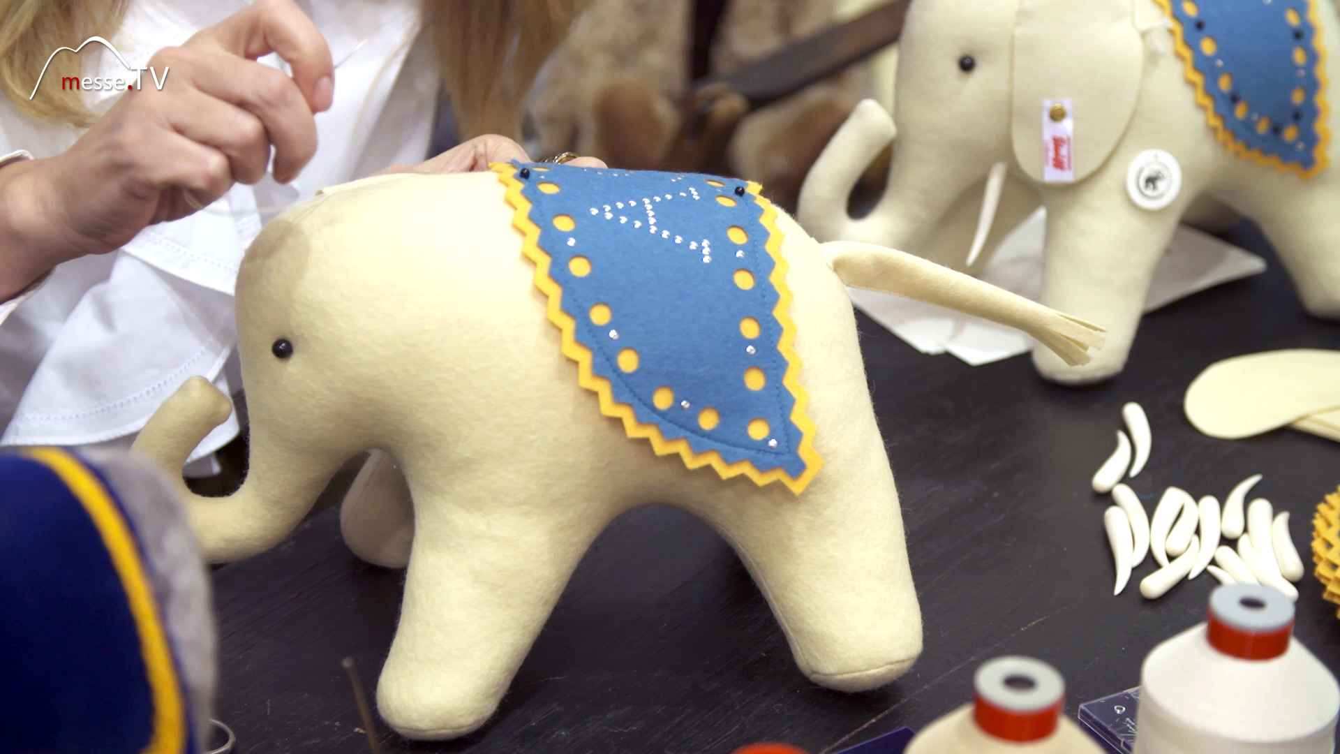 Steiff traditional craft production stuffed animal Elefantle