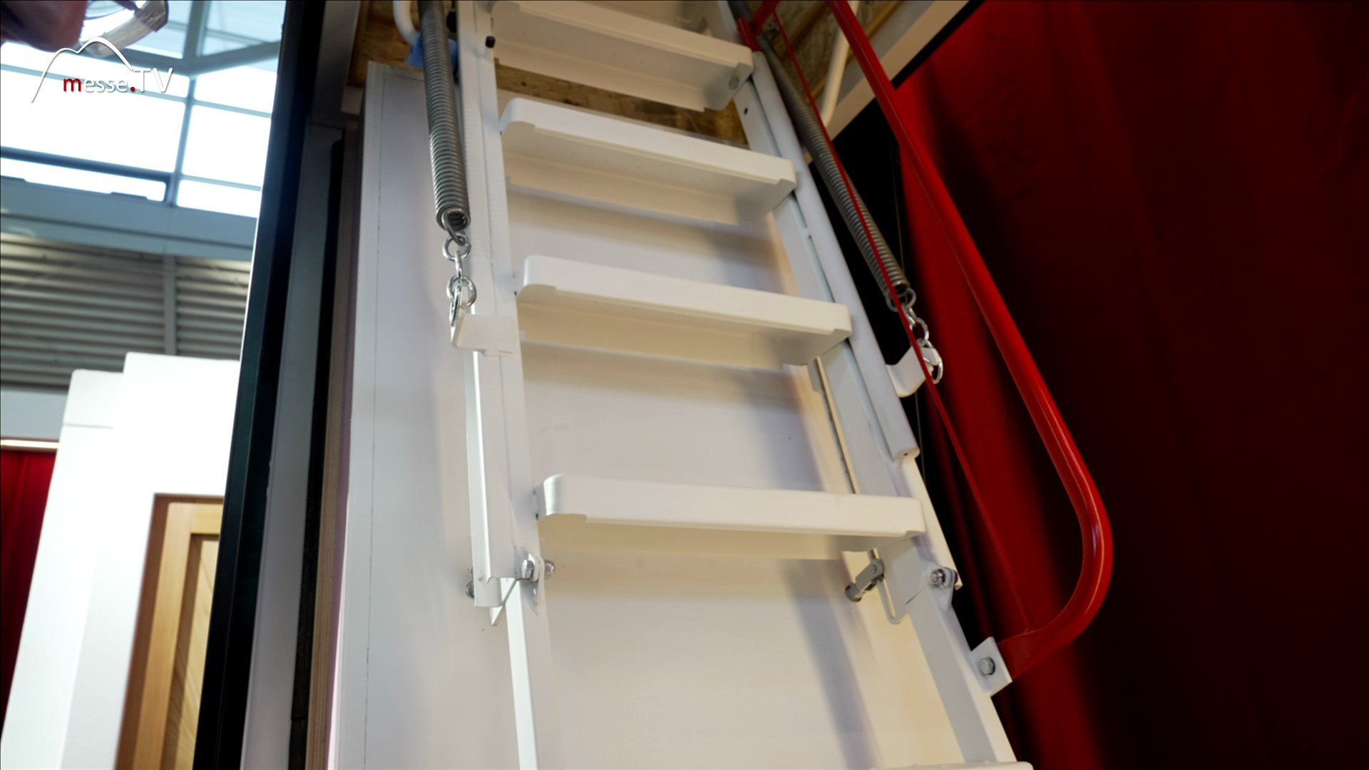 Attic staircase handrail