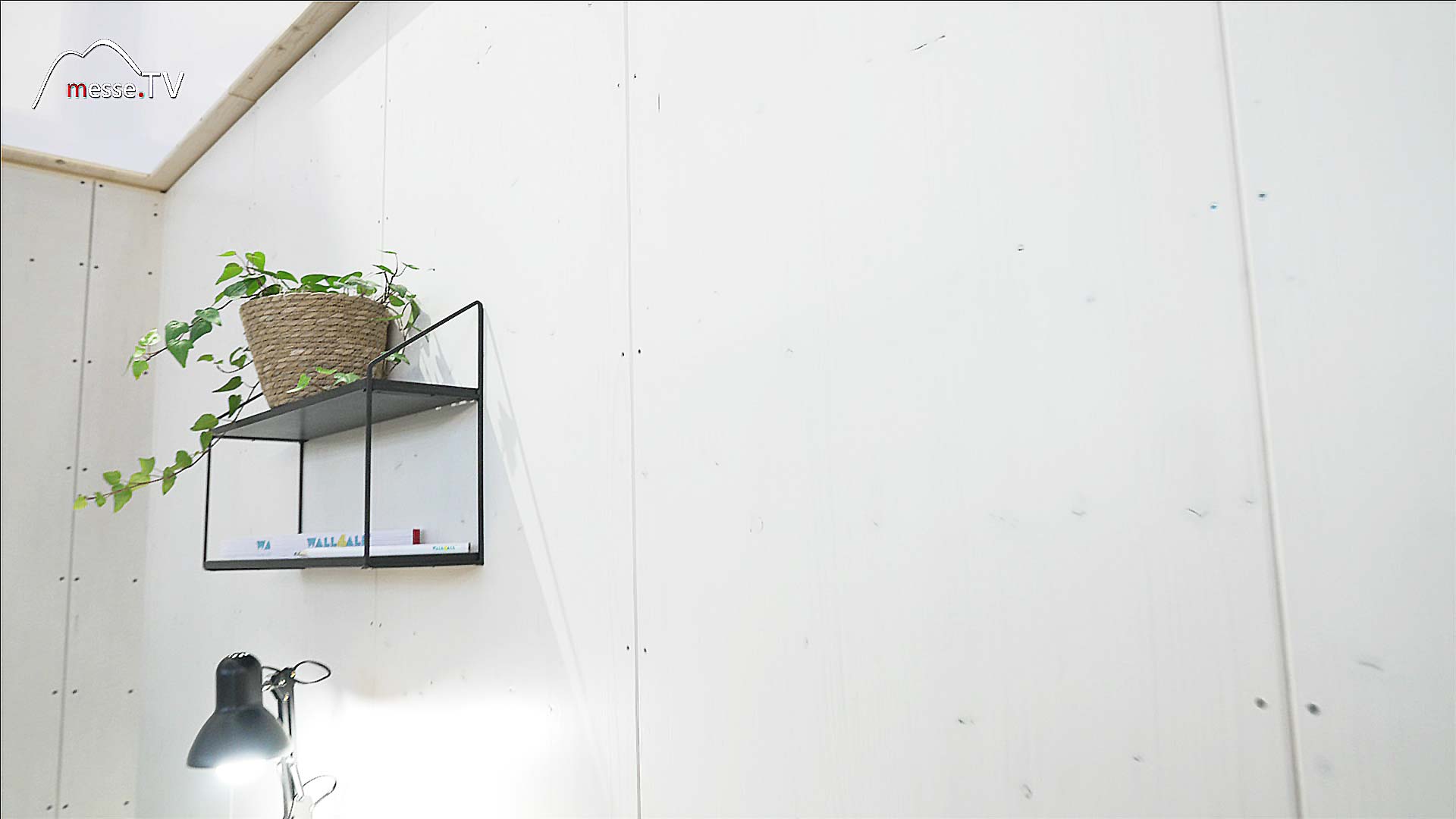 Interior partition wall white varnished