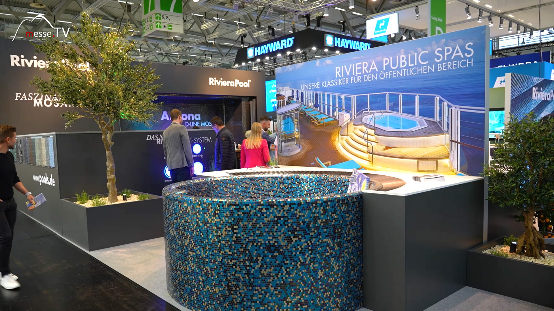 Prefabricated pools with mosaic tiles riviera pool fair aquanale 2023