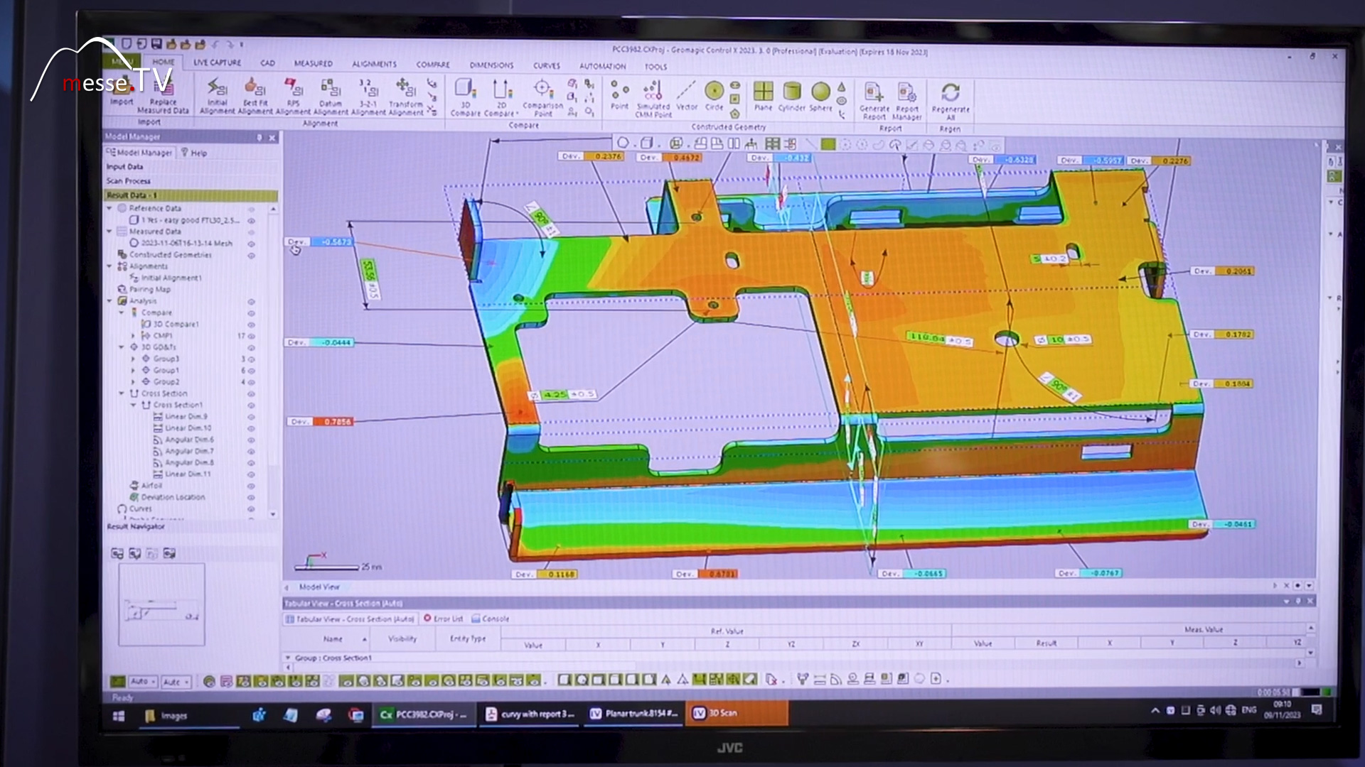 CAD software contours of component