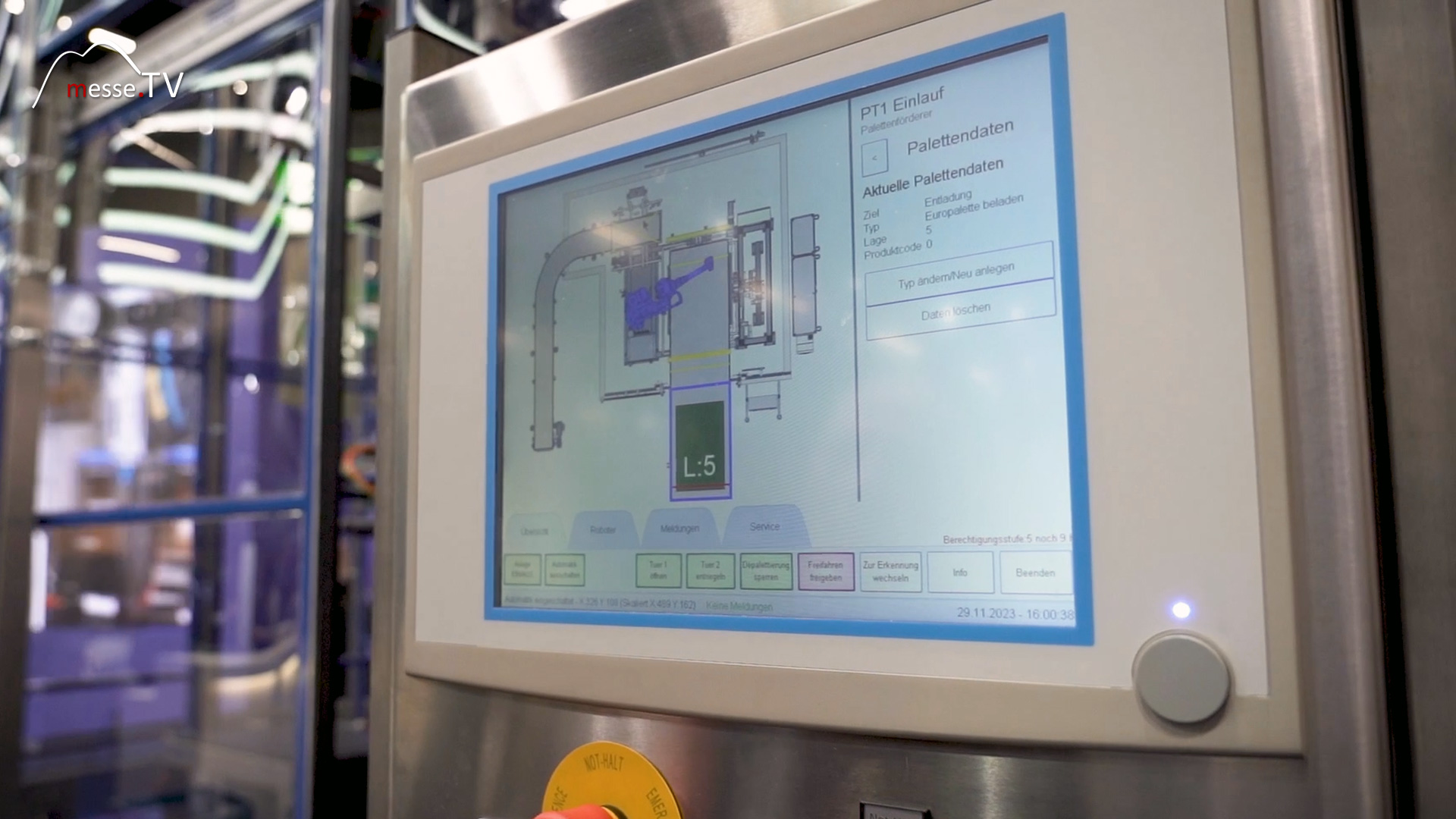 palletizing robot menu control BrauBeviale 2023