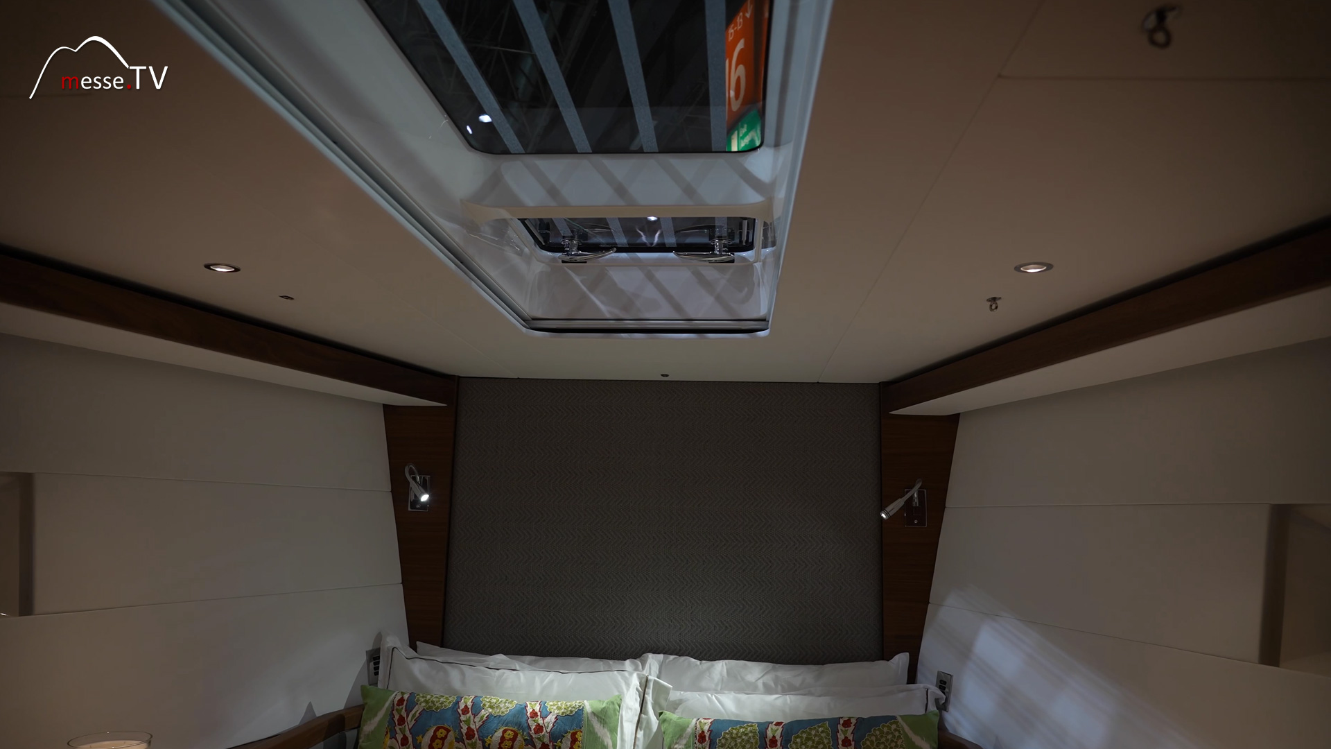 Oyster yacht master cabin window stars