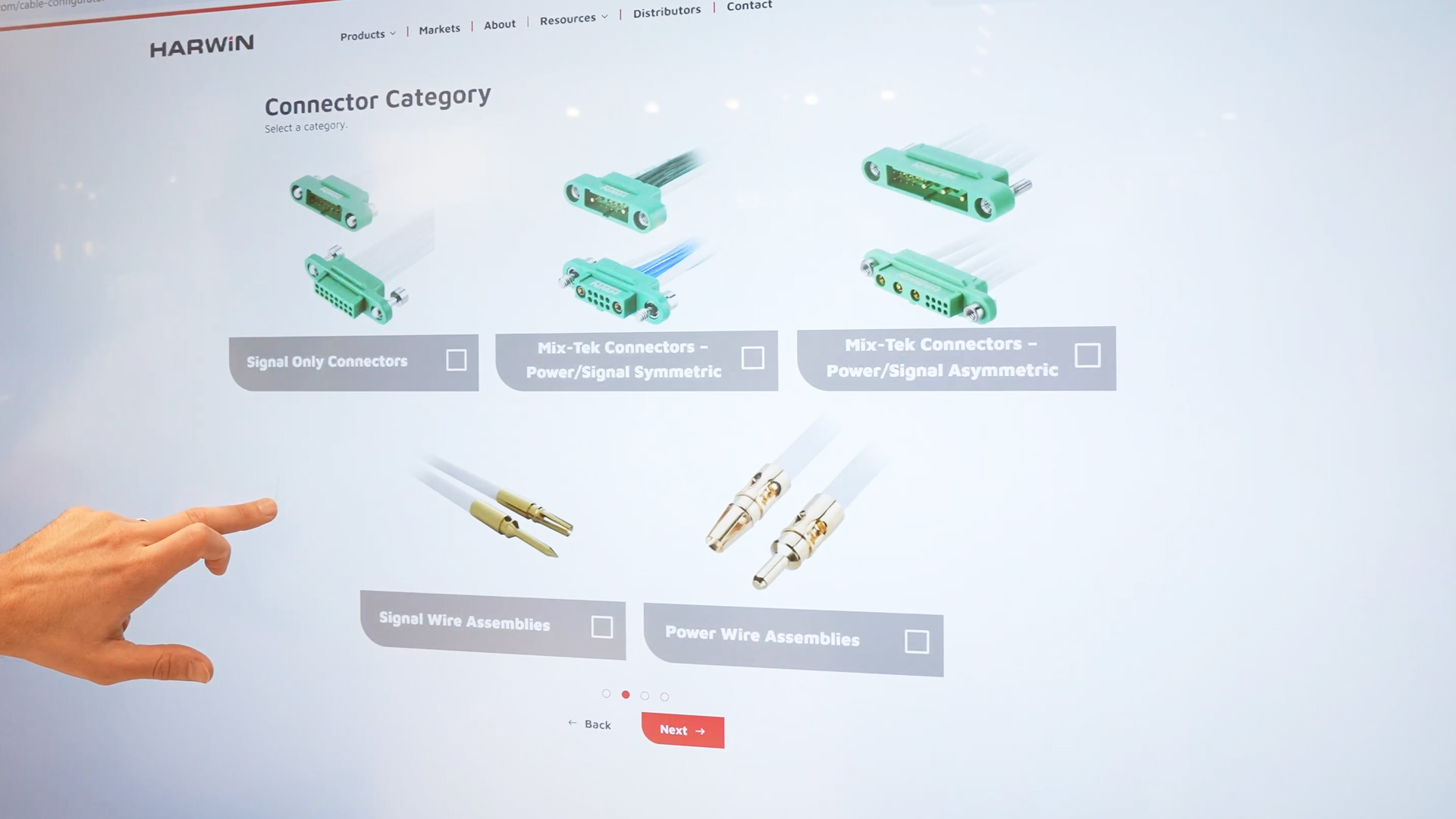category select connectors online cable configurator harwin electronica 2024